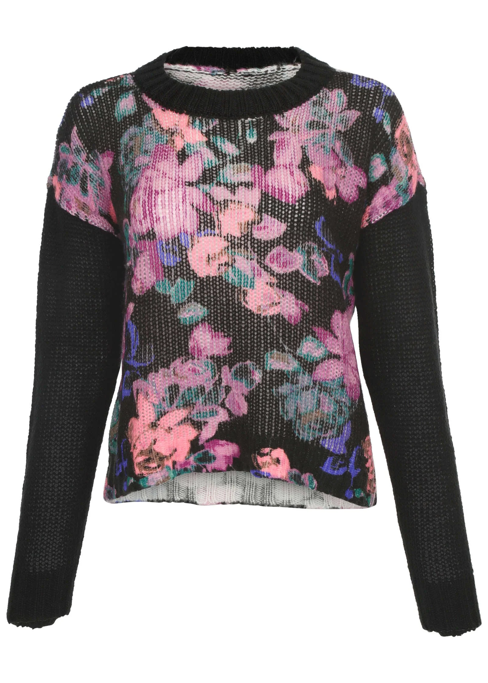Crewneck Printed Sweater - Electric Bouquet - Image 4