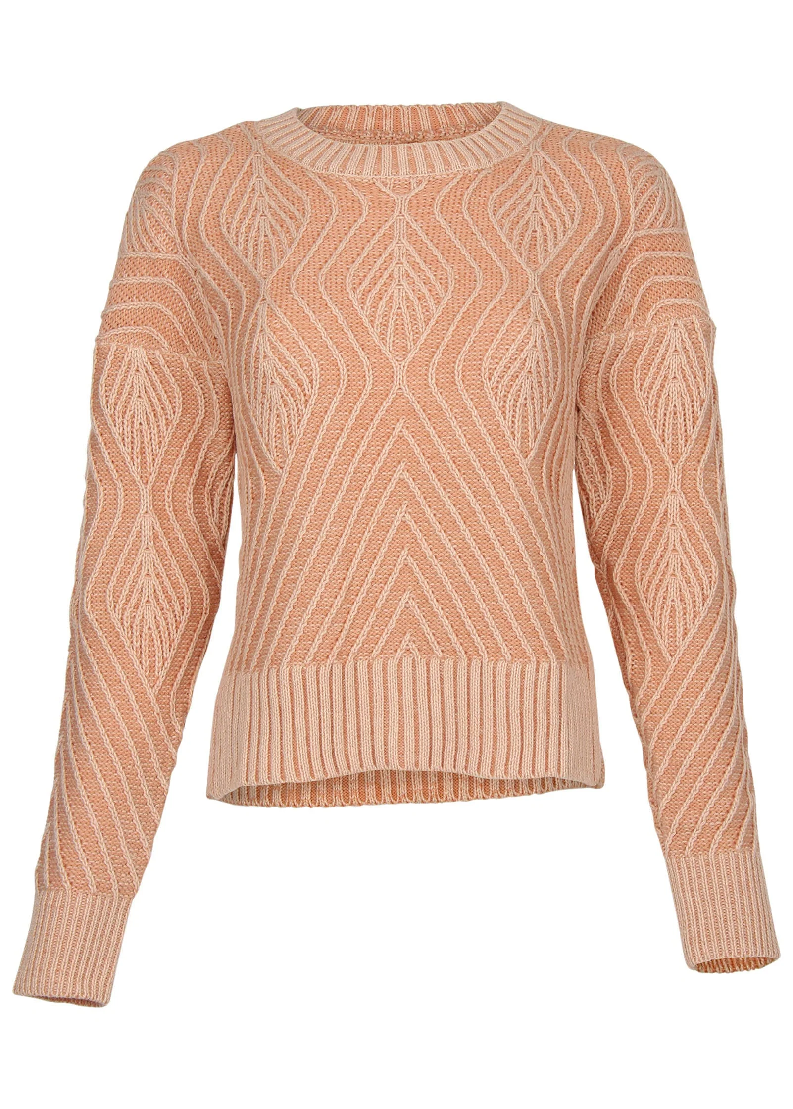 Stitch Interest Sweater - Muted Clay - Image 6