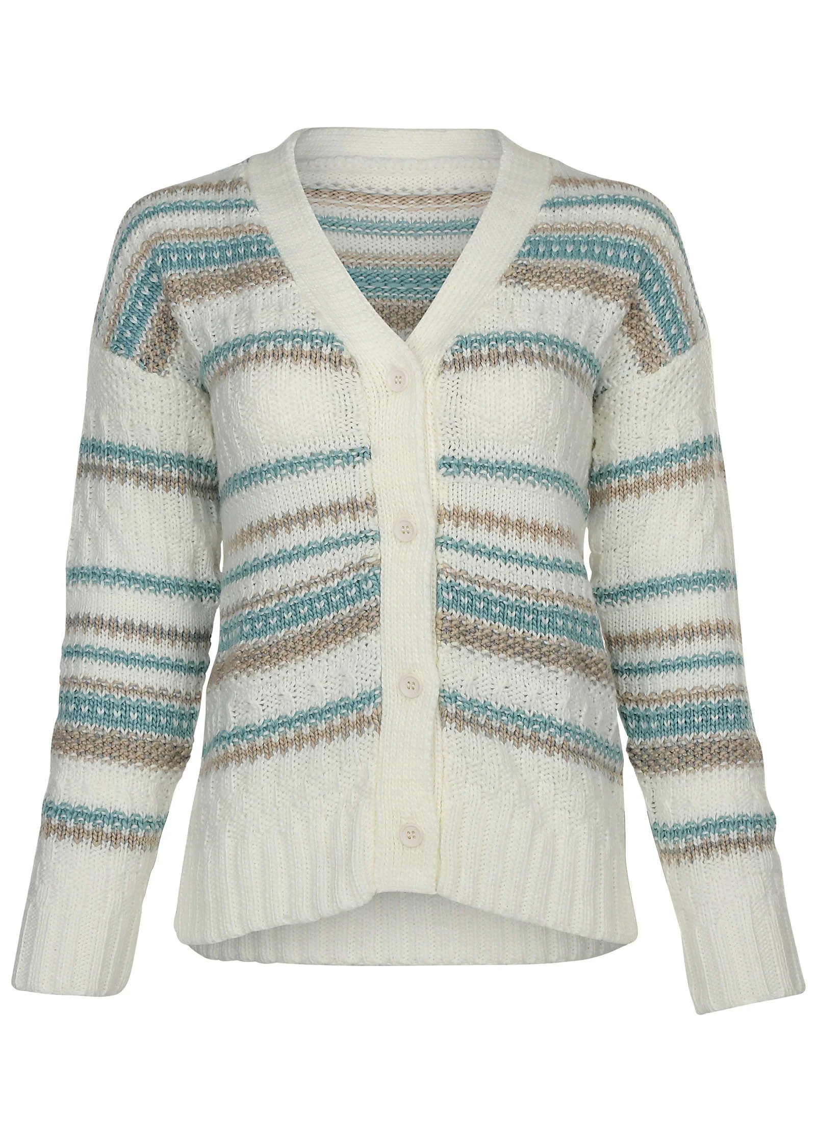 Stripe Cardigan - Light Blue Stripes - Image 6