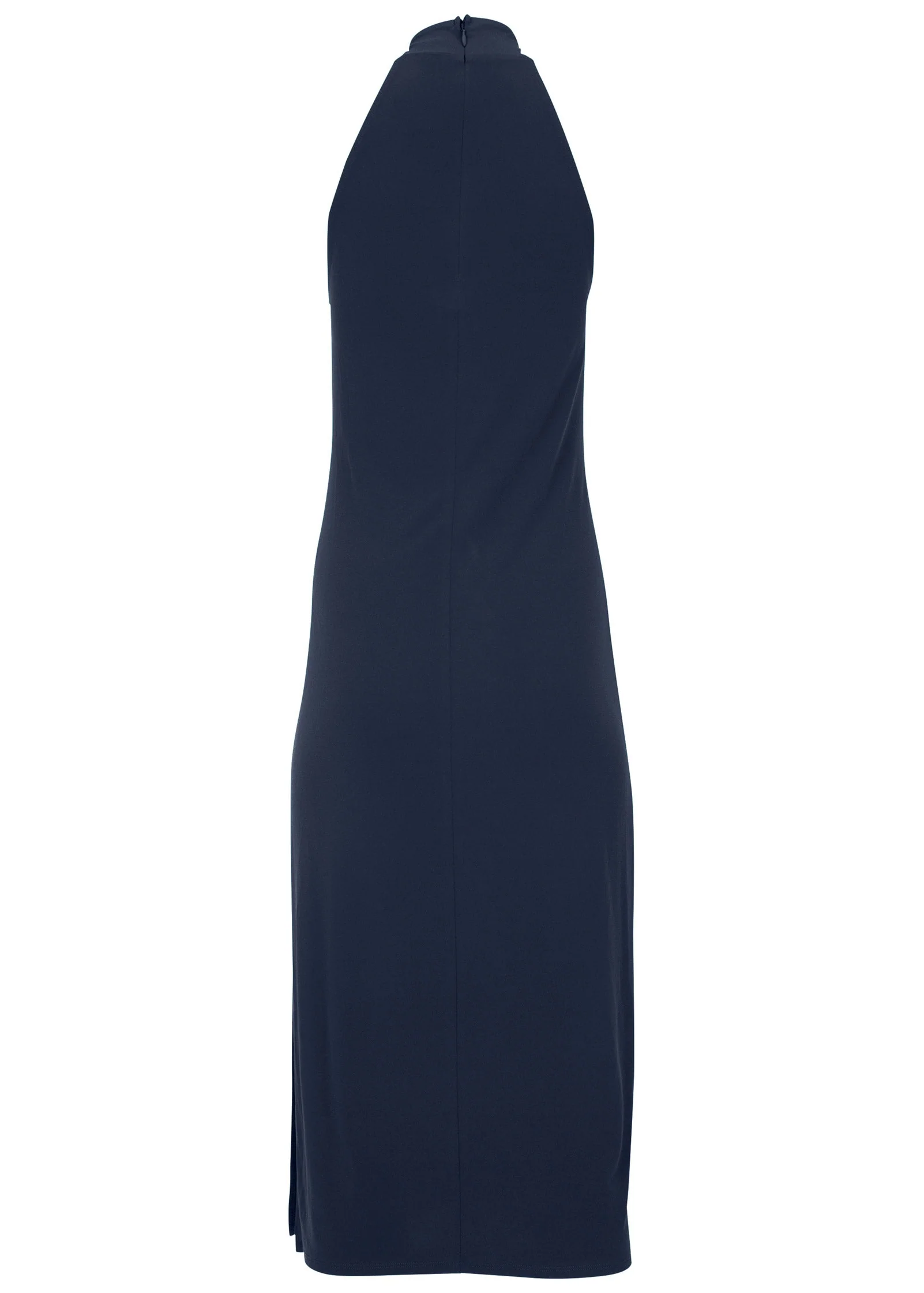 High Neck Midi Dress - Navy - Image 5