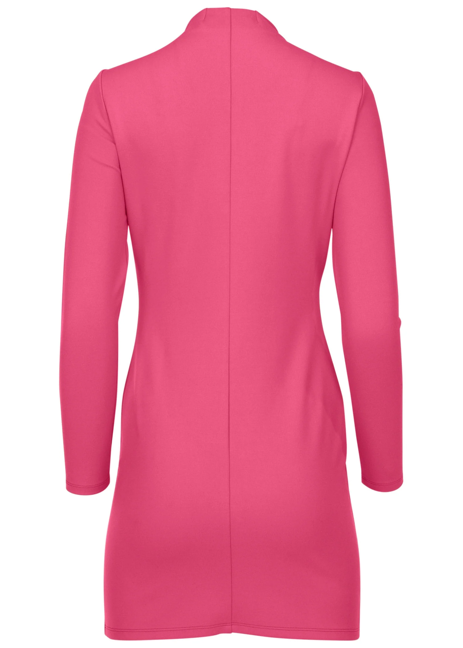 Ponte Quarter Zip Dress - Hot Pink - Image 5