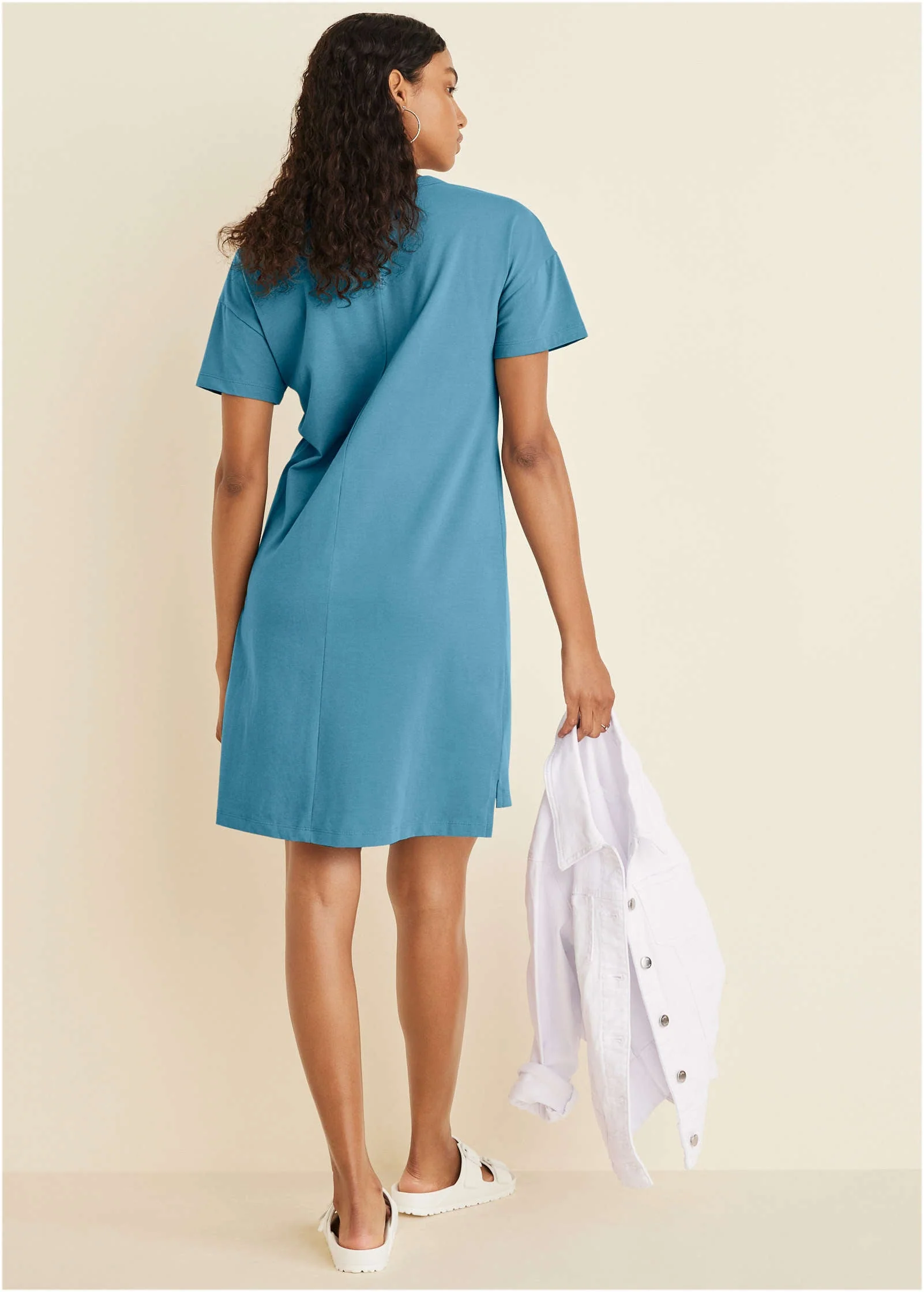 T-Shirt Dress - Blue - Image 2