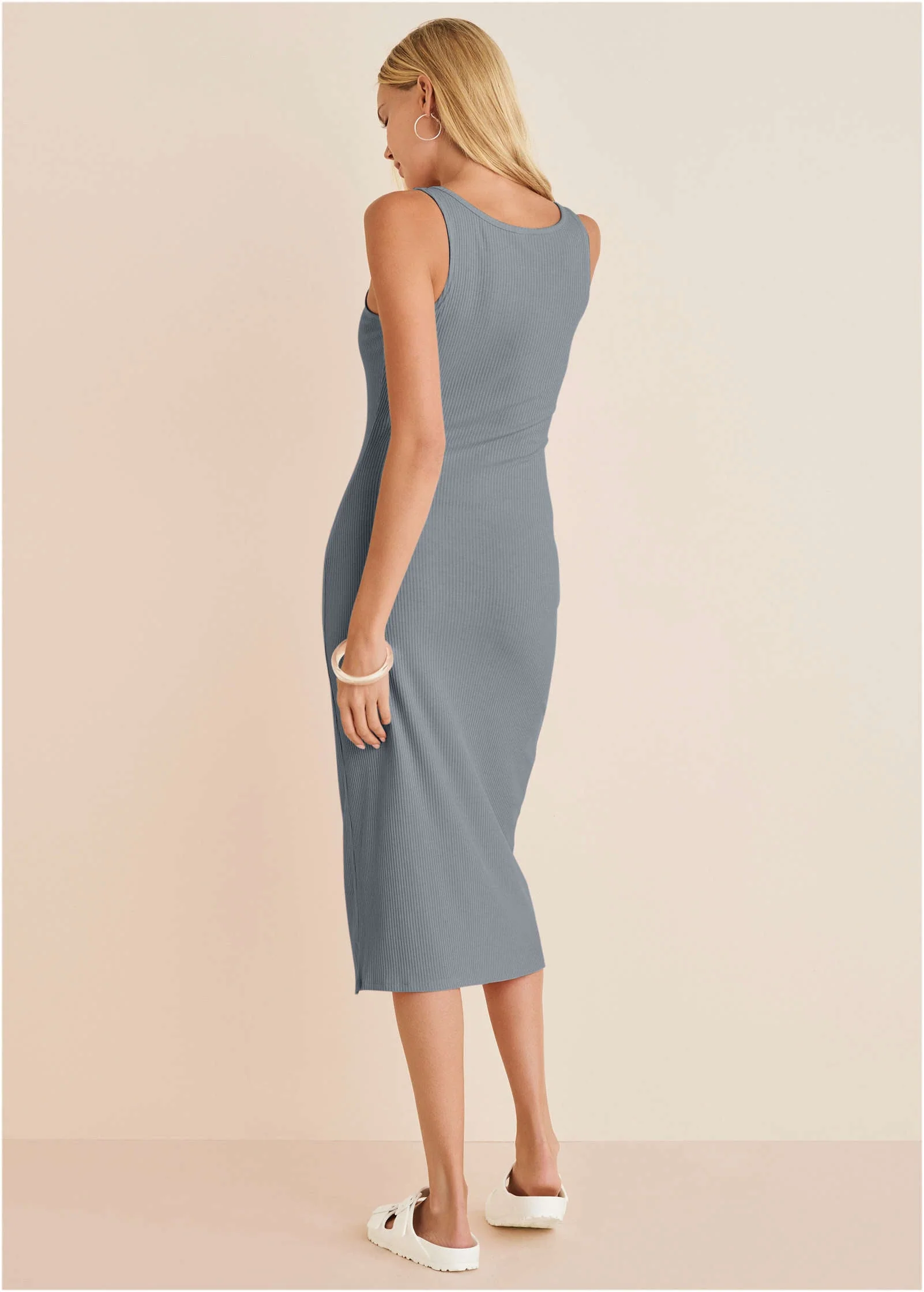 Henley Midi Dress - Seafog - Image 2