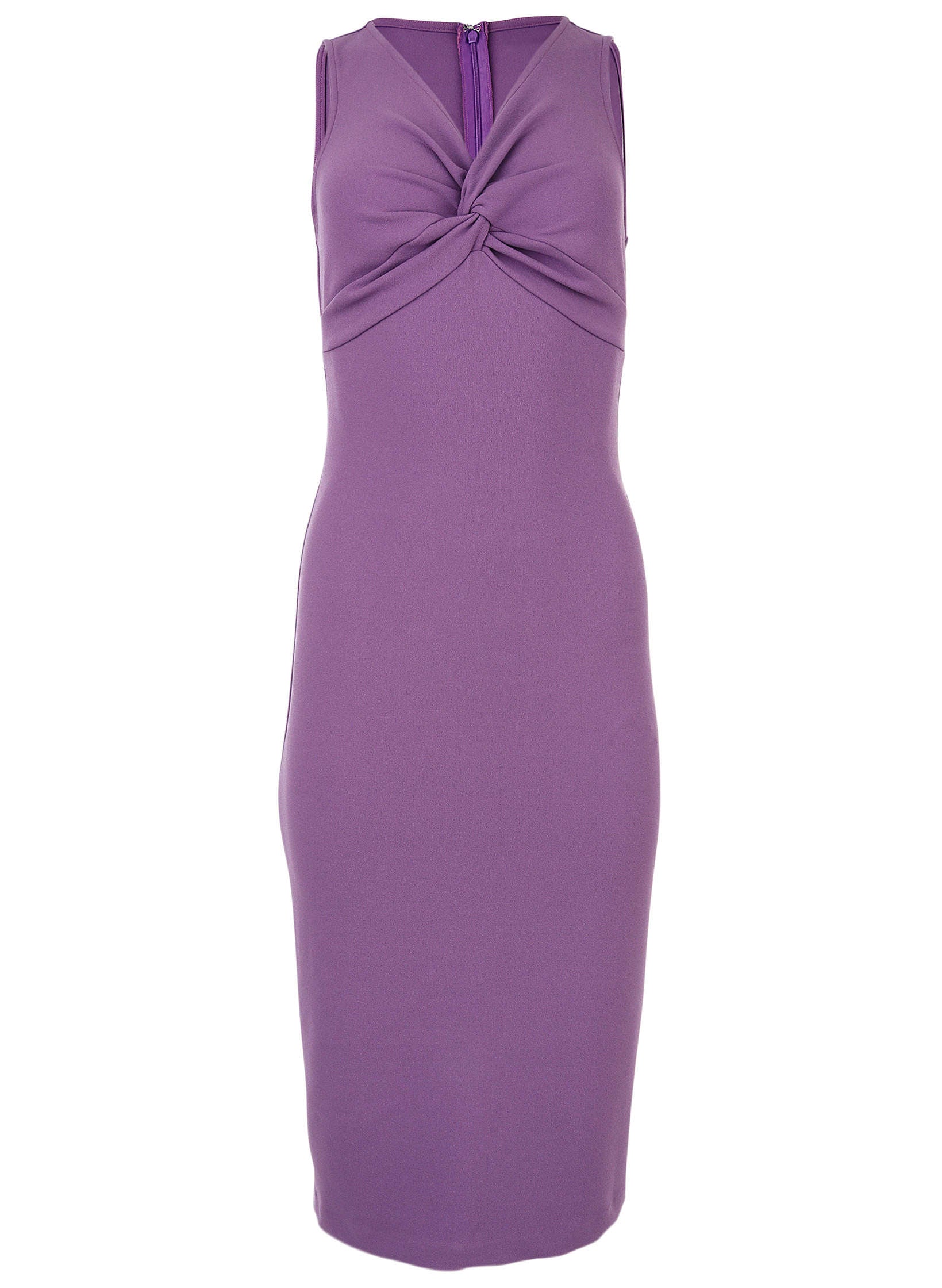 Twist Front Midi Dress - Purple - Image 3
