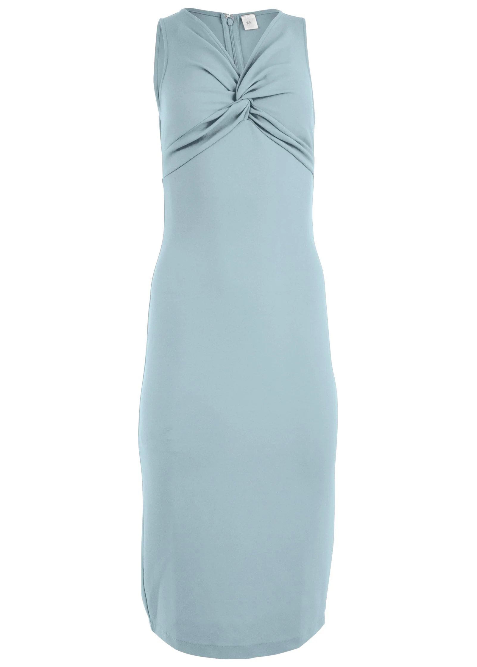 Twist Front Midi Dress - Light Blue - Image 4