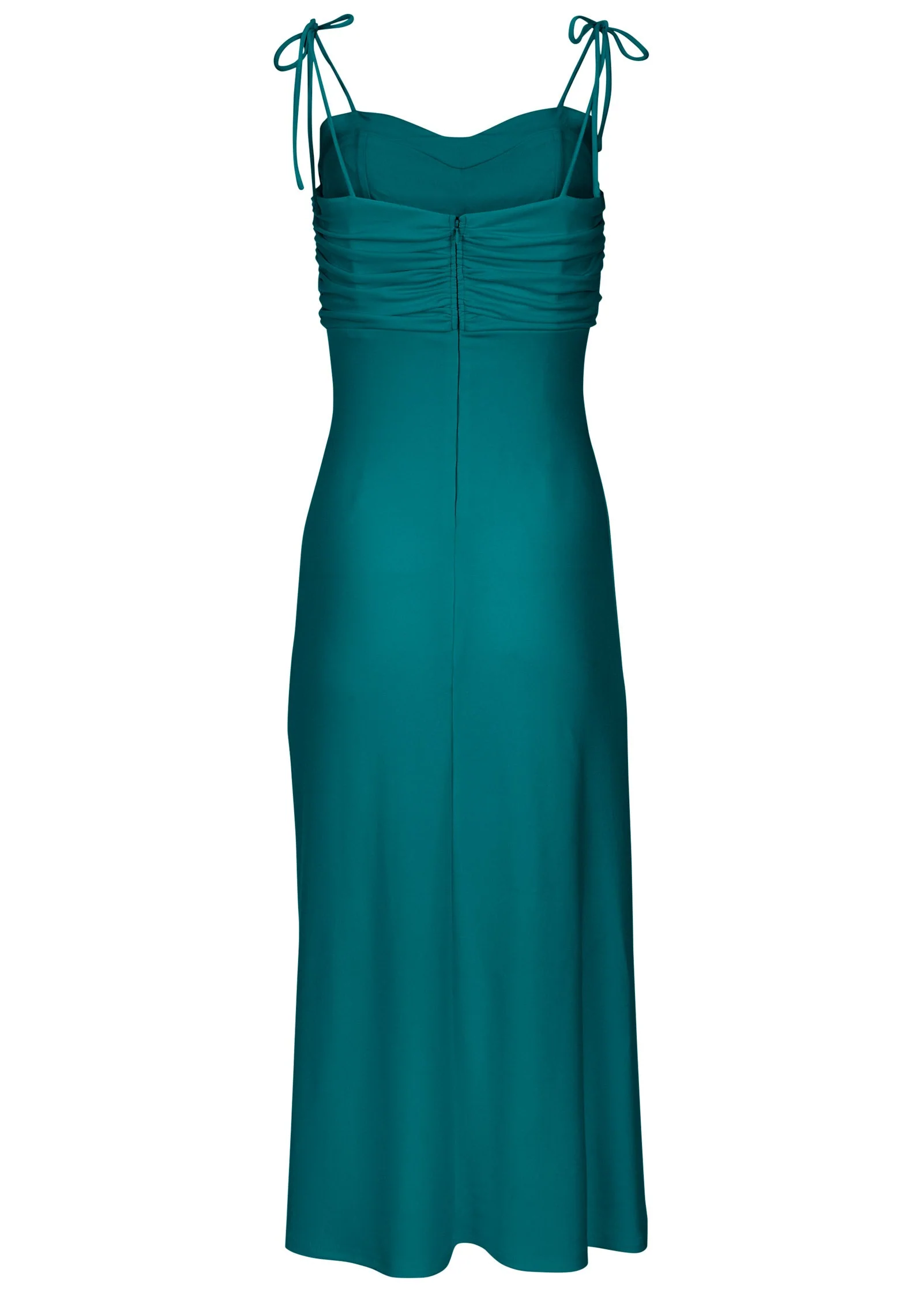 Ruched Cutout Maxi Dress - Teal - Image 5