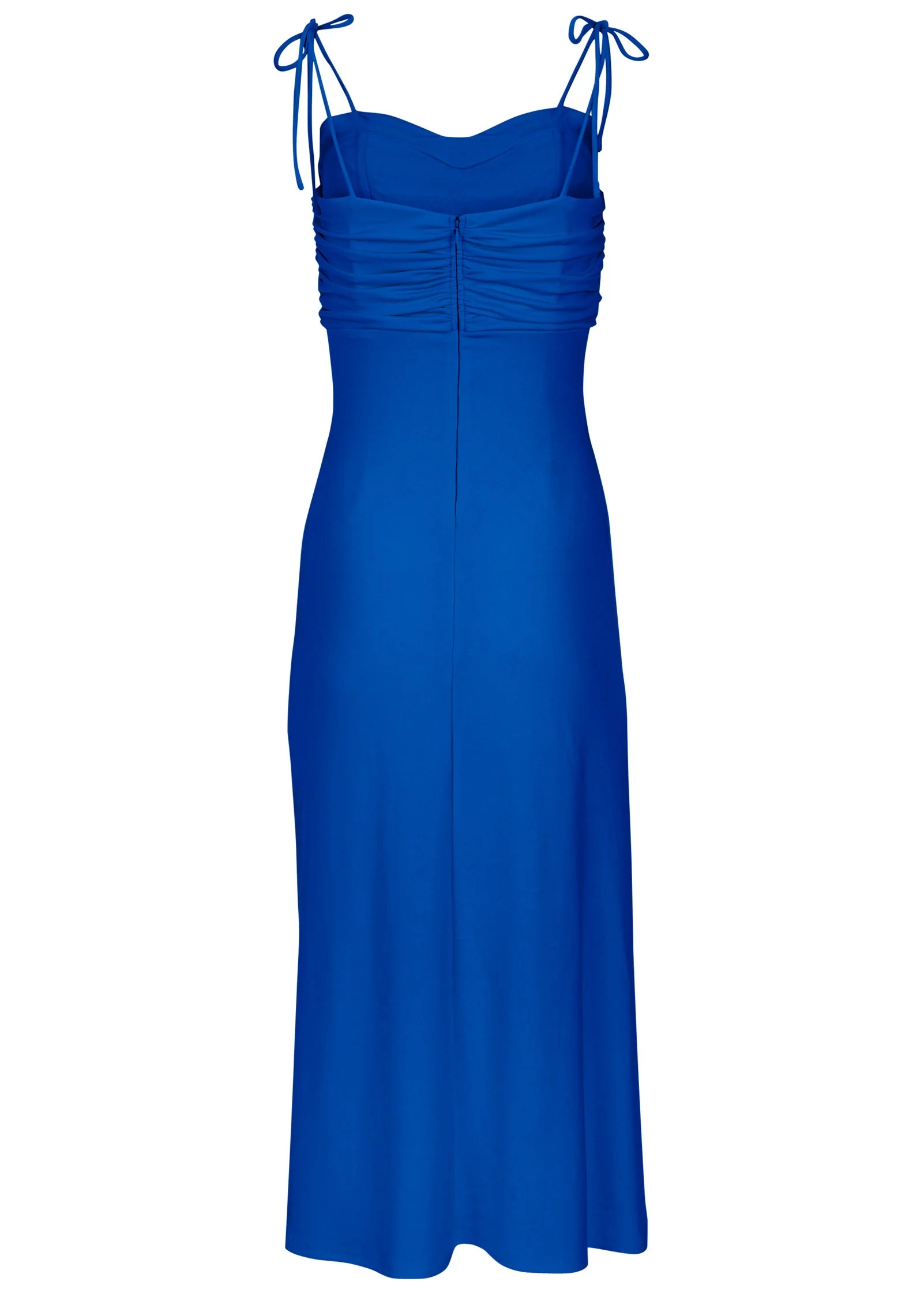 Ruched Cutout Maxi Dress - Blue - Image 5