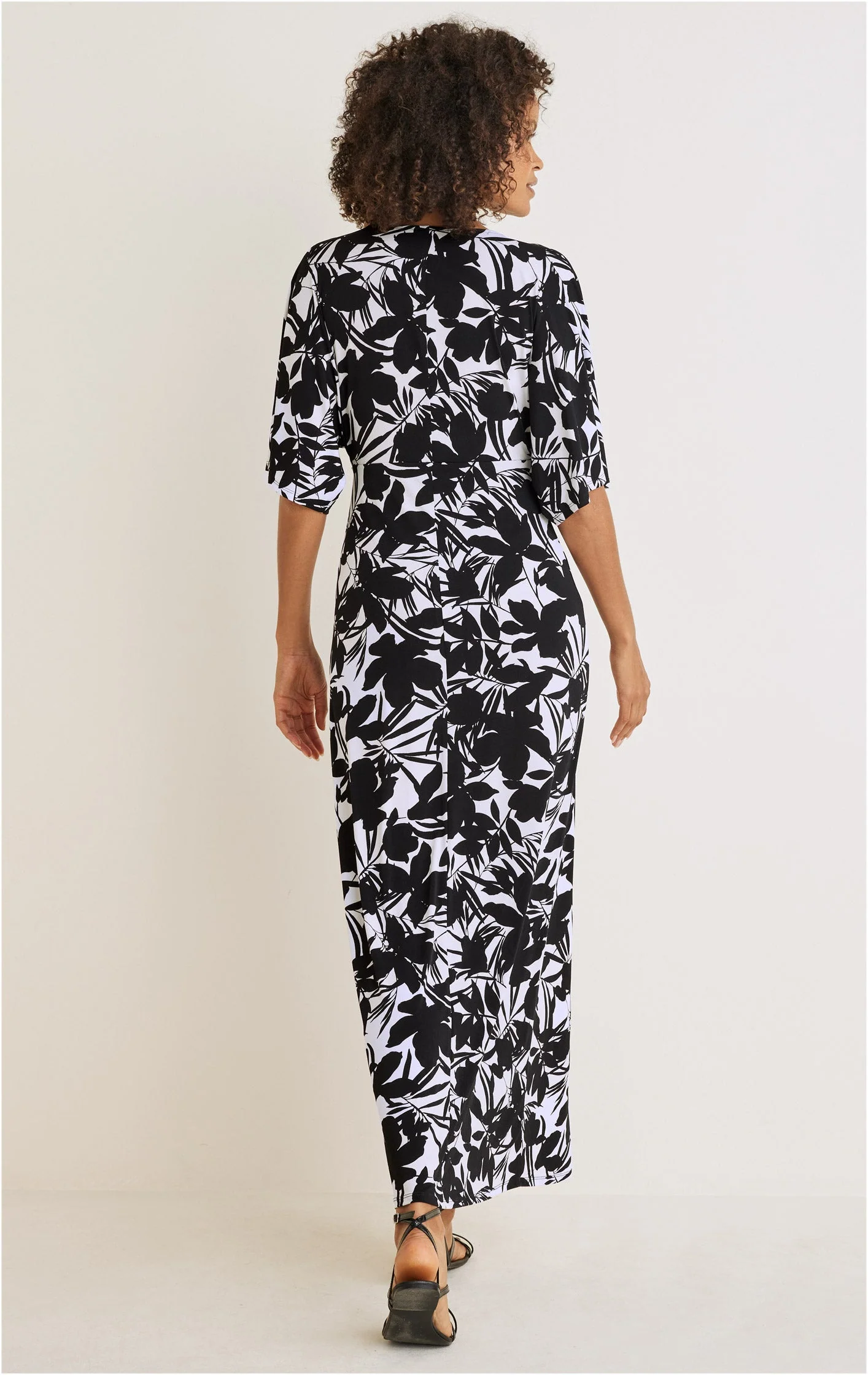 Twist Front Maxi Dress - Exotic Shadow Floral - Image 2
