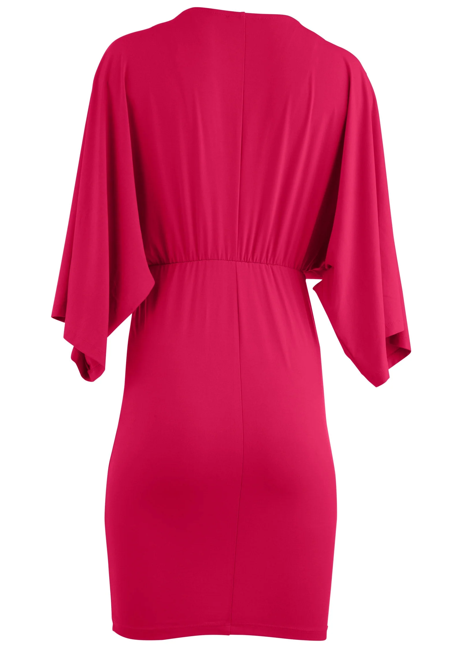 Tie Front Dress - Dark Pink - Image 5