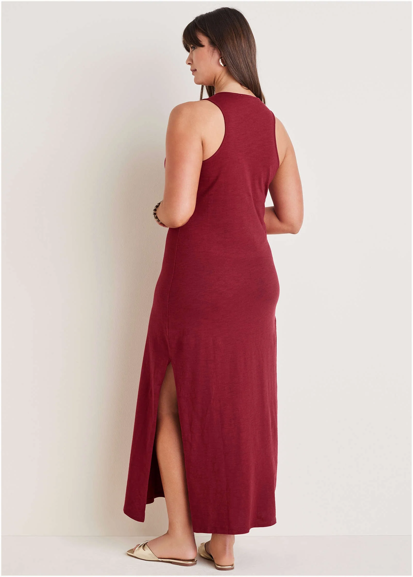 Tank Maxi Dress - Wine - Image 5