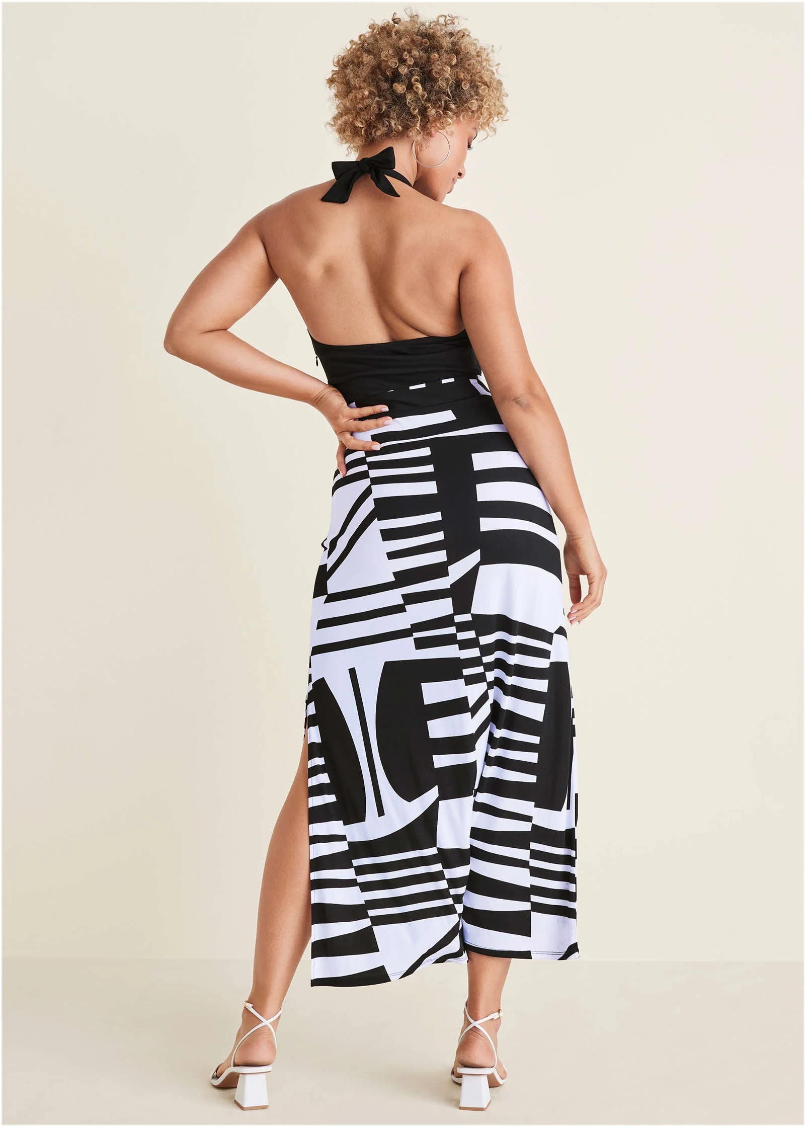 Twofer Maxi Dress - Modern Abstract - Image 2