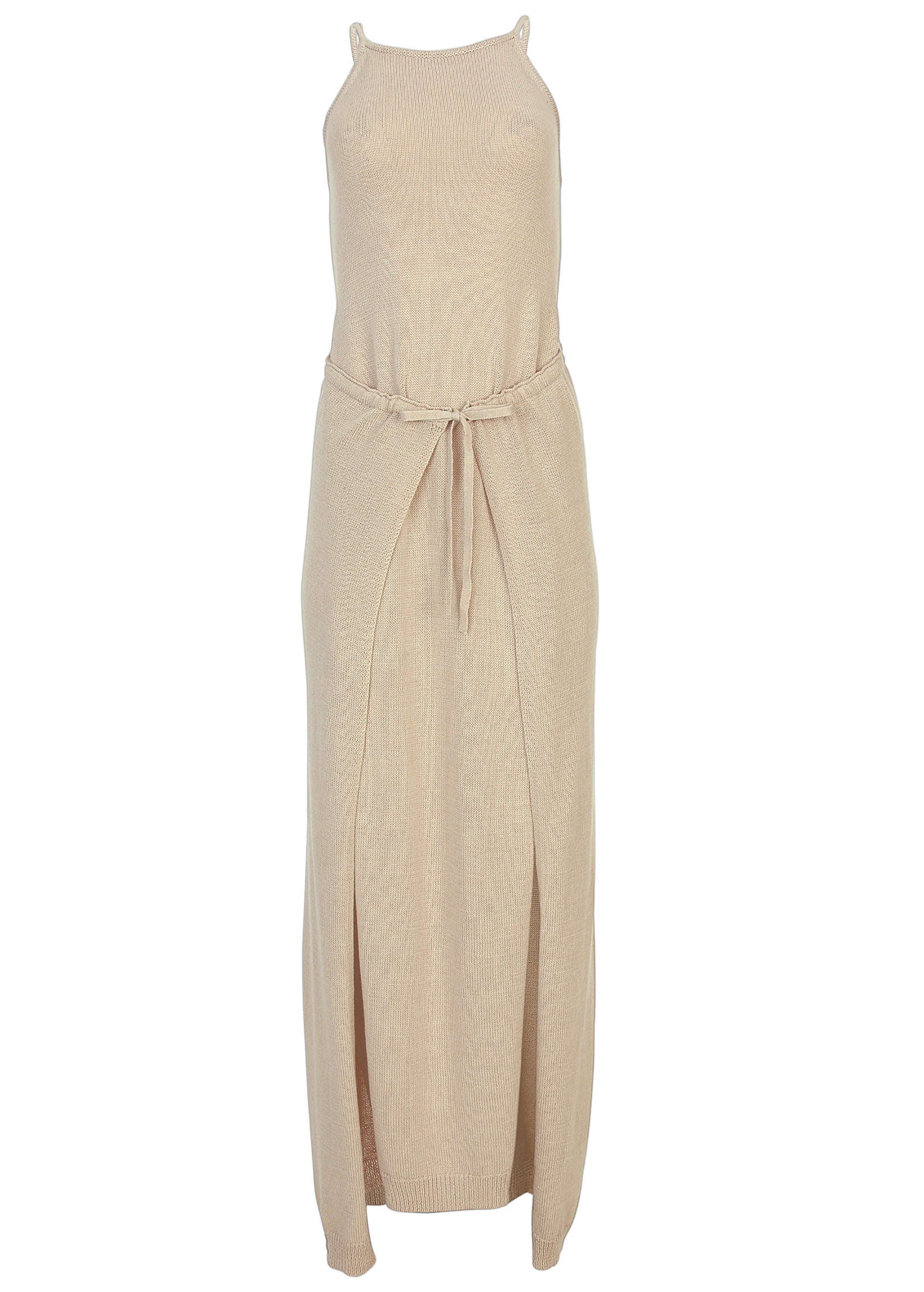 High Slit Sweater Maxi - Sand - Image 3