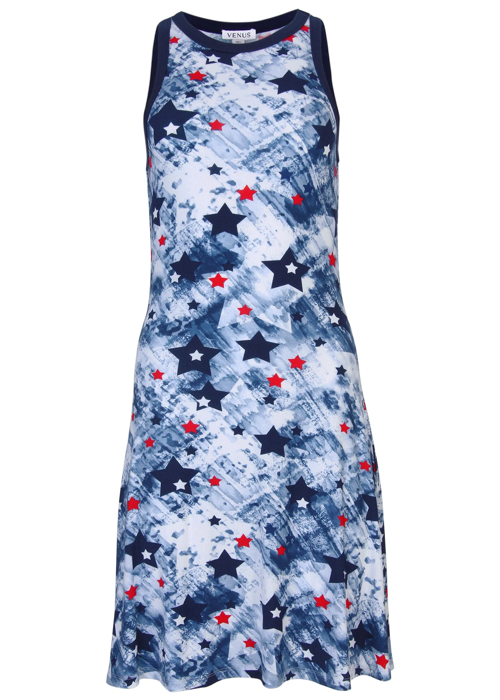 Printed Fit And Flare Dress - Boardwalk Stars - Image 3