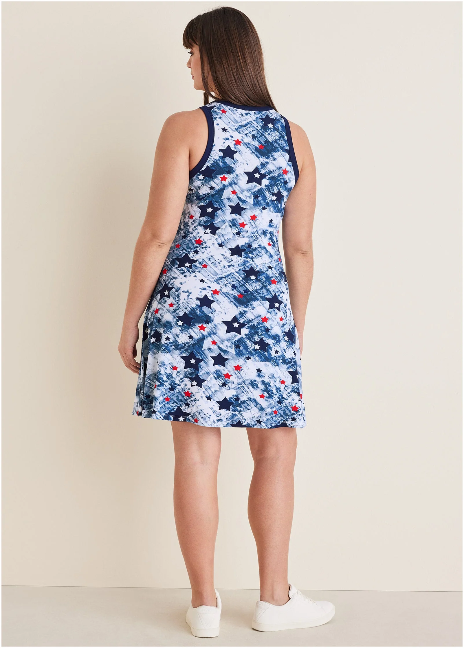 Printed Fit And Flare Dress - Boardwalk Stars - Image 5