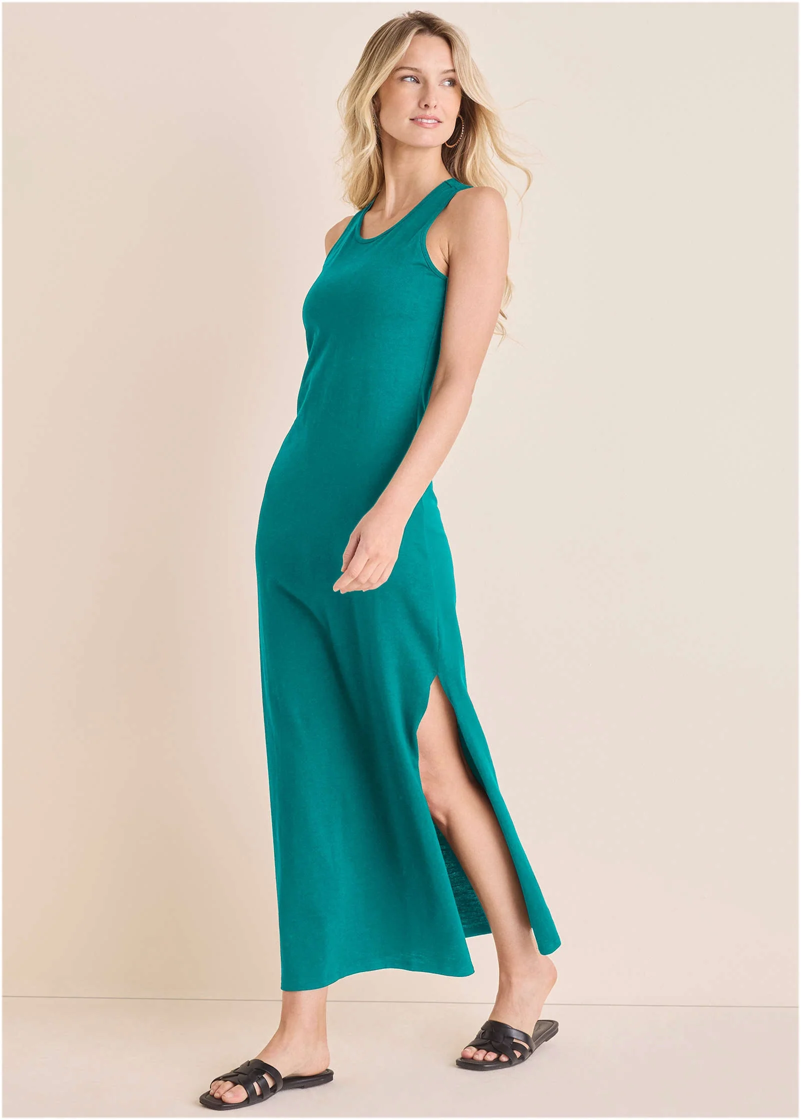 Tank Maxi Dress - Tropical Green