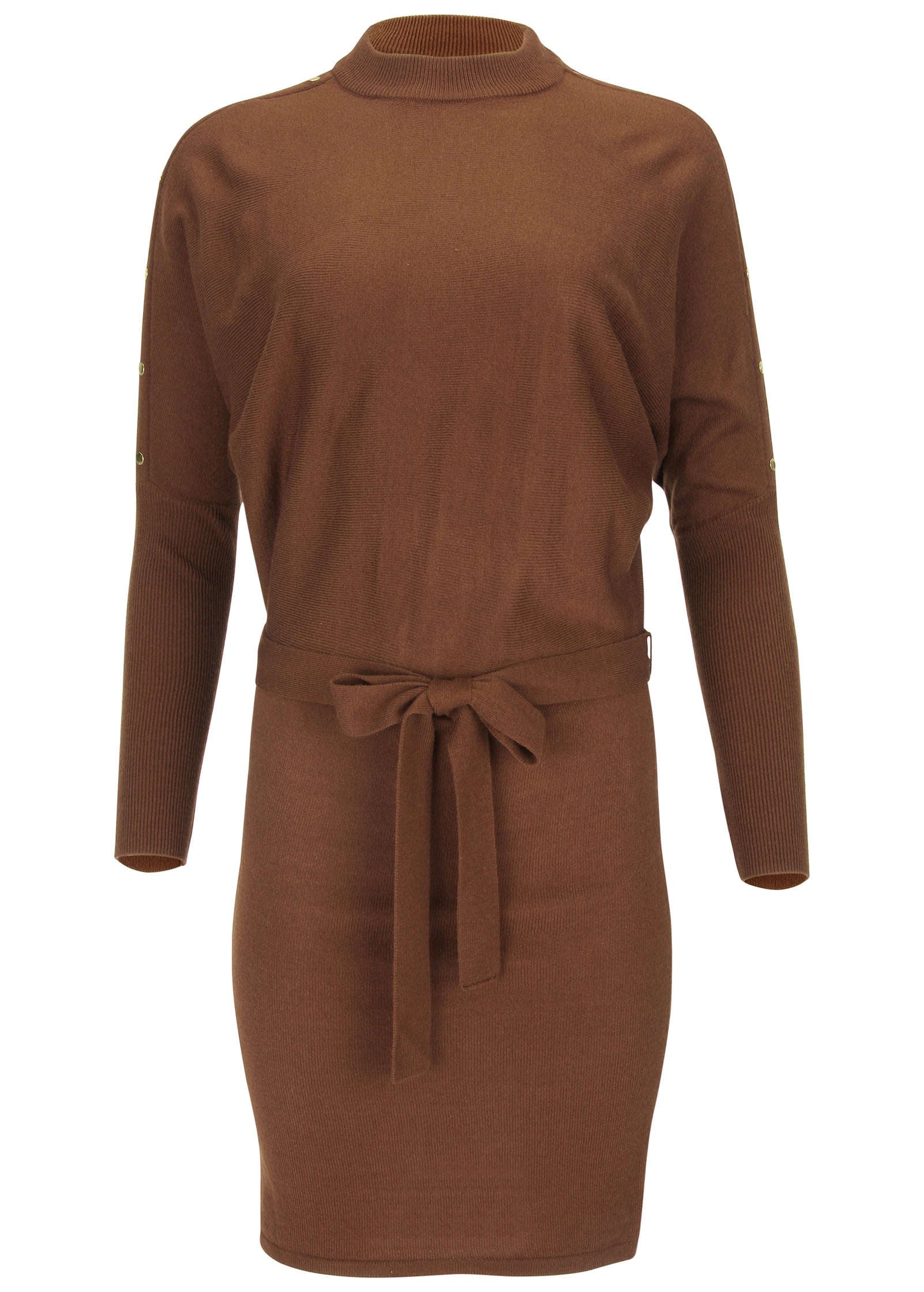 Dolman Sleeve Sweater Dress - Chocolate Fondant - Image 4