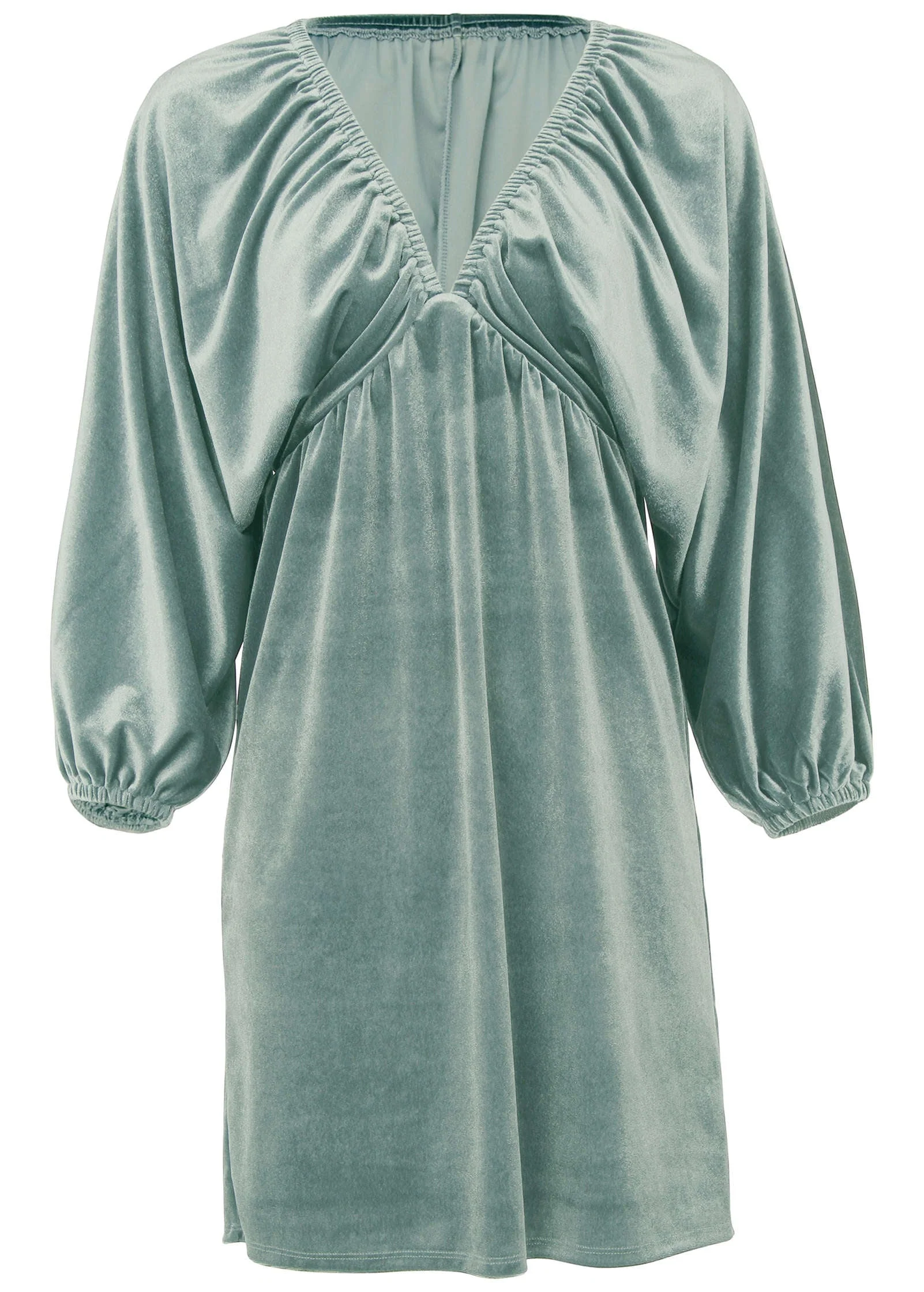 Stretch Velvet V-Neck Mini - Tourmaline - Image 4