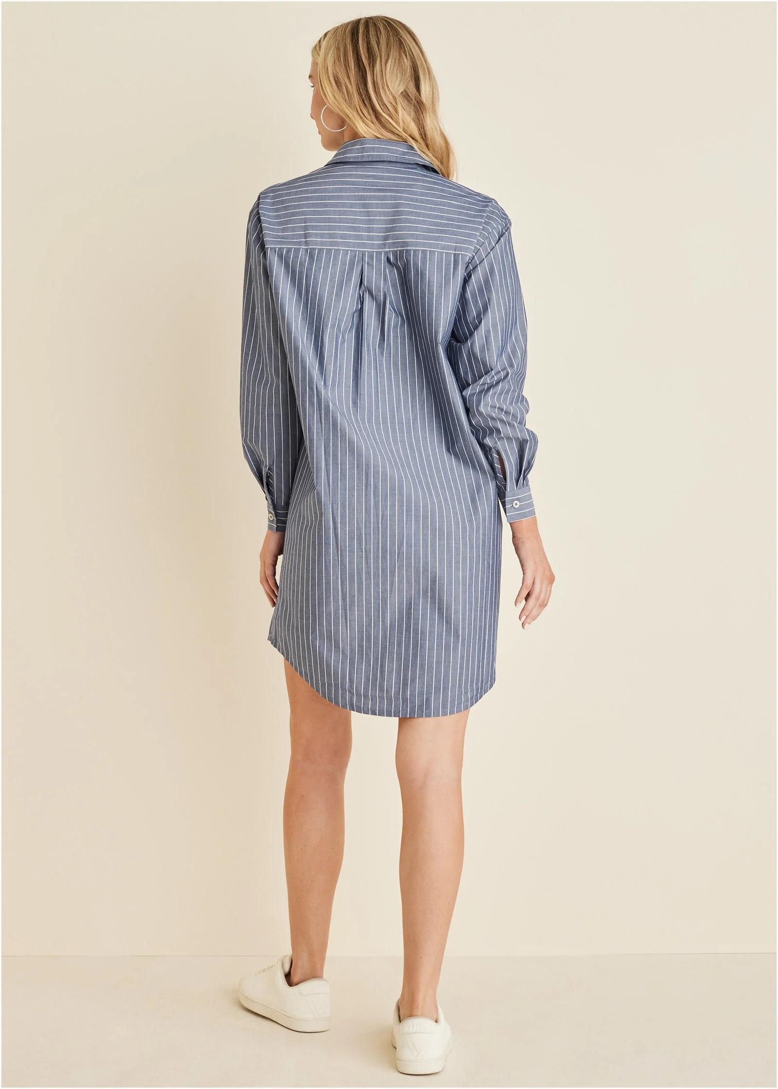 Shirt Dress - Navy Combo - Image 2