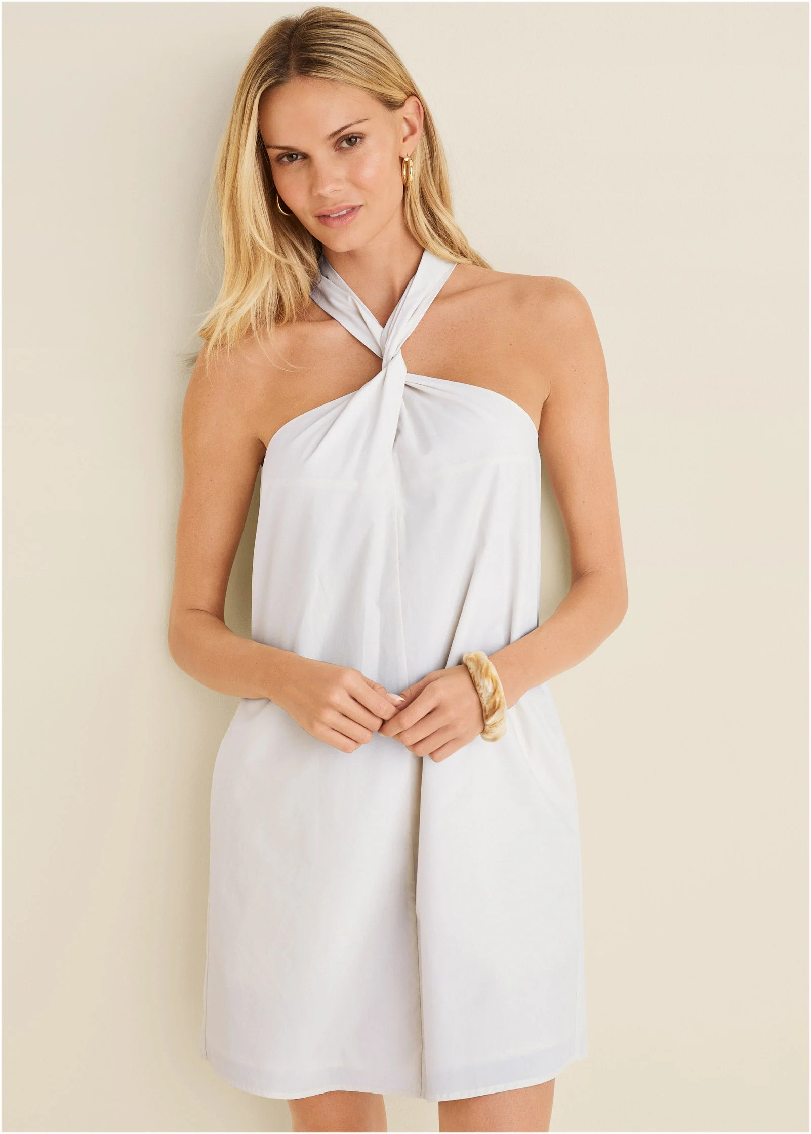 Twist Halter Dress - Cloud Dancer - Image 6