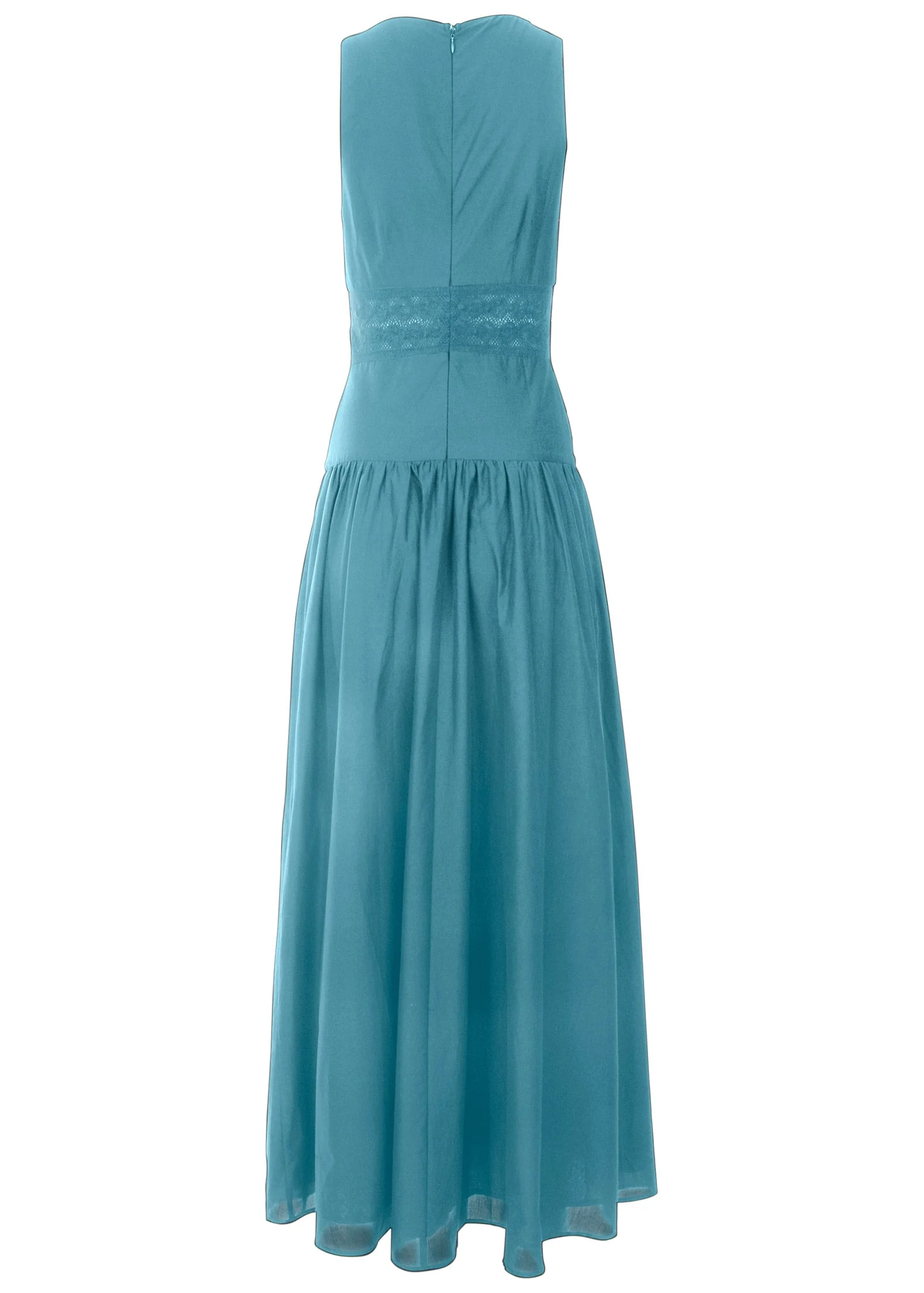 Lace Detail Drop Waist Maxi - Blue - Image 5