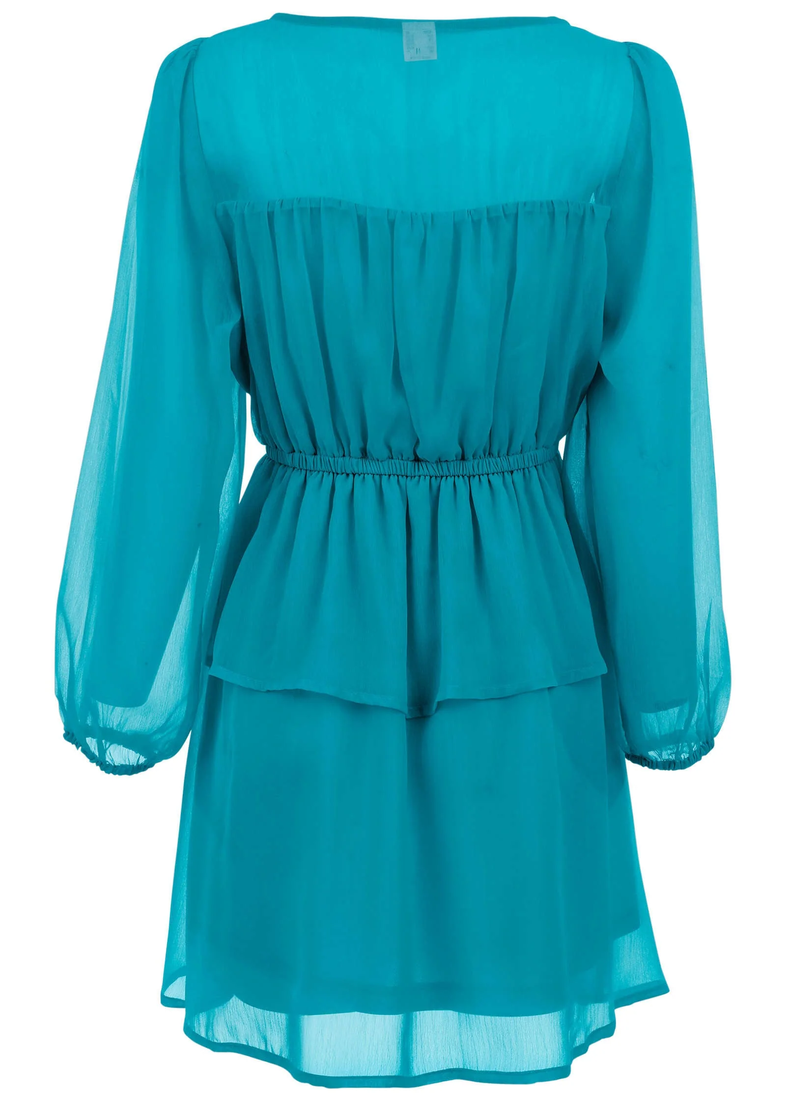 Sheer Beauty Mini Dress - Teal - Image 4