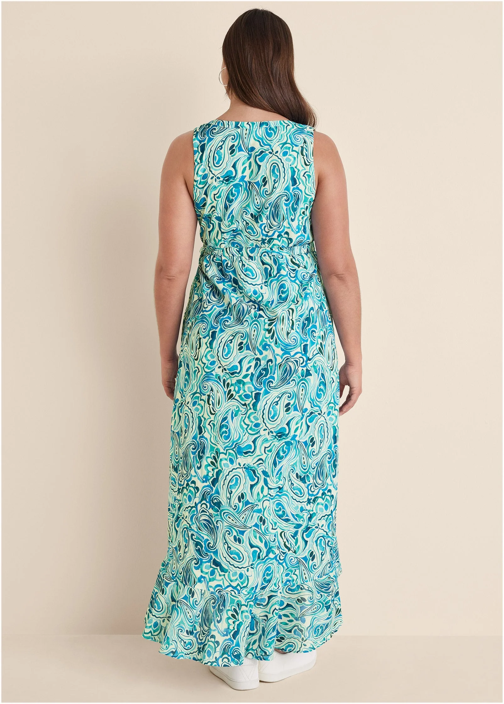 Ruffle High-Low Wrap Dress - Pisces Paisley - Image 6
