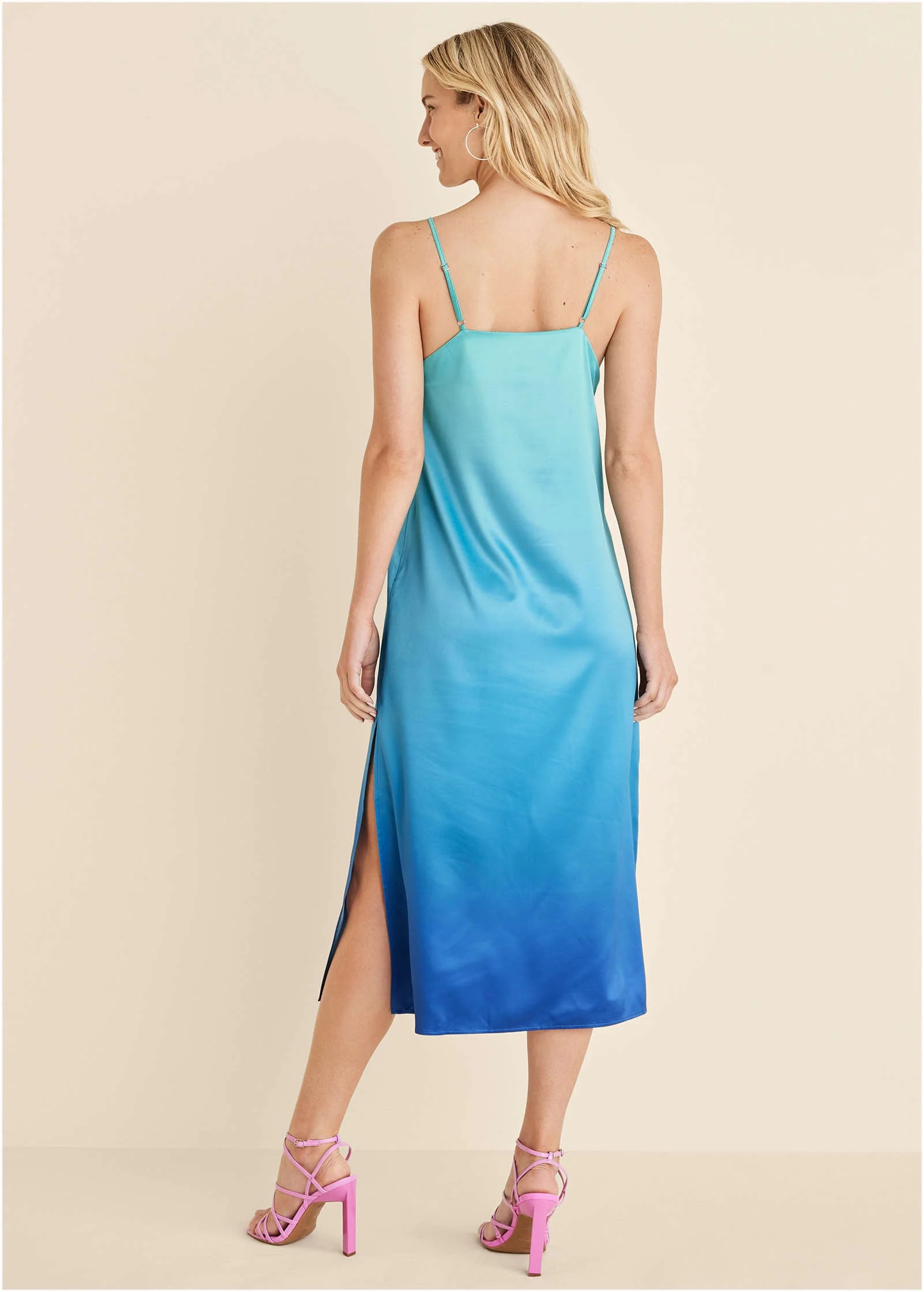 Midi Slip Dress - Atlantis Ombre - Image 2