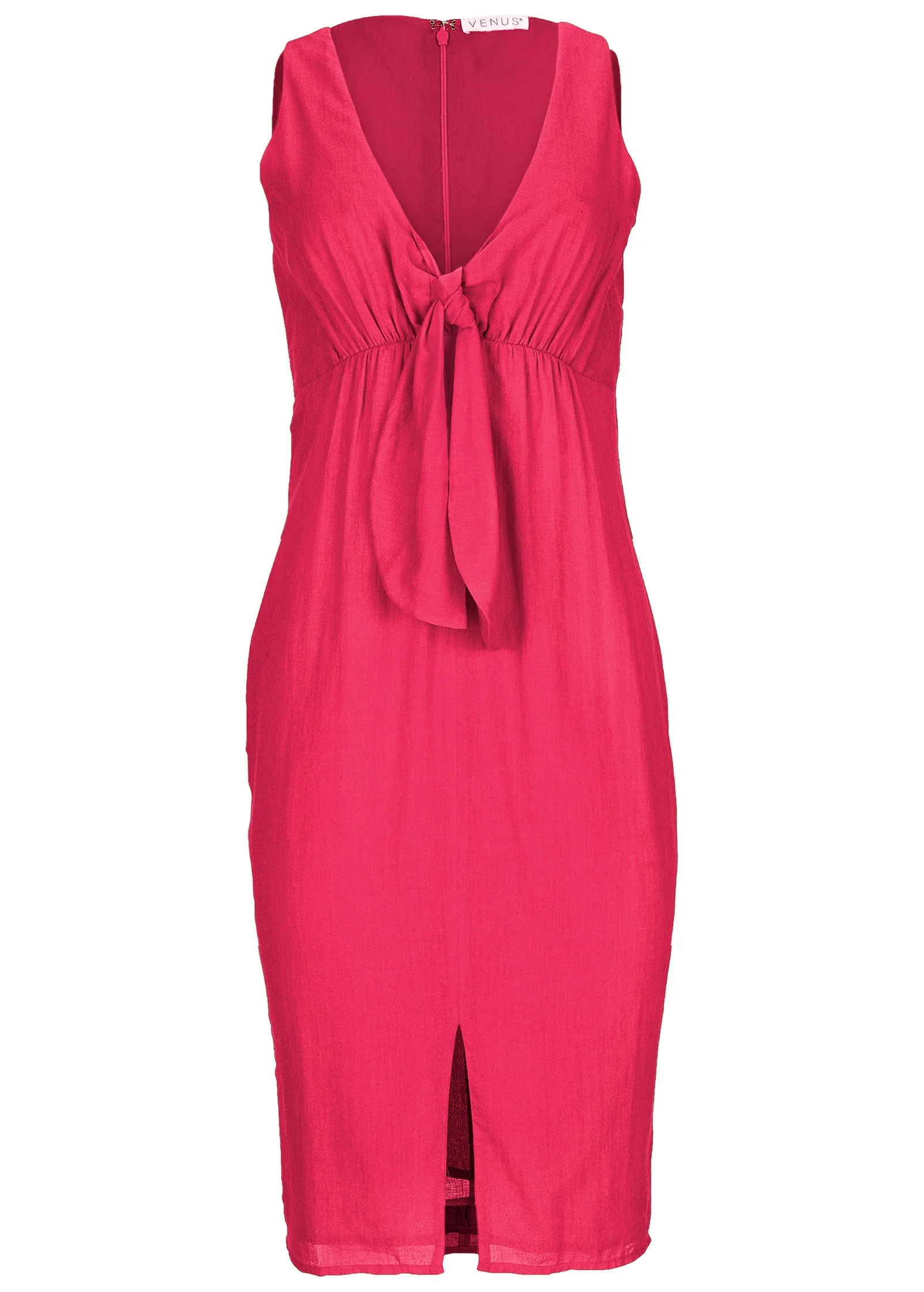Tie Front Dress - Barberry - Image 3
