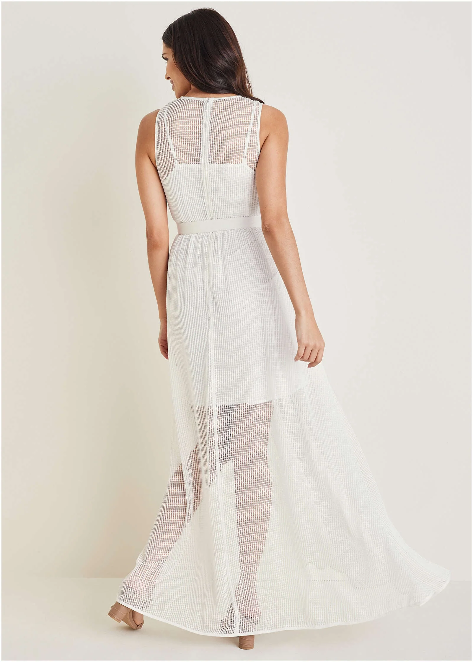 Diamond Lace Maxi Dress - Cloud Dancer - Image 2