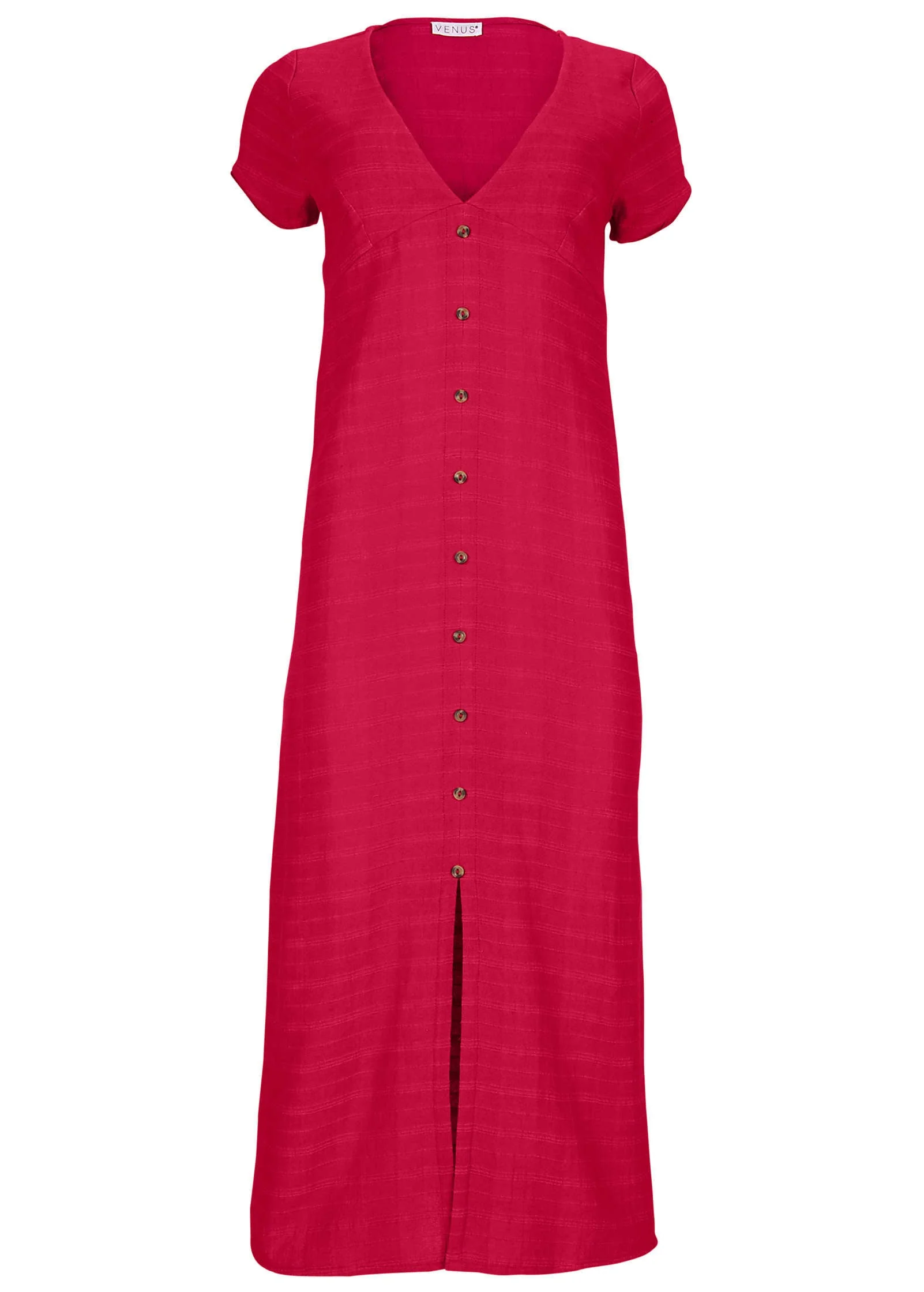Linen Midi Dress - Barberry - Image 5