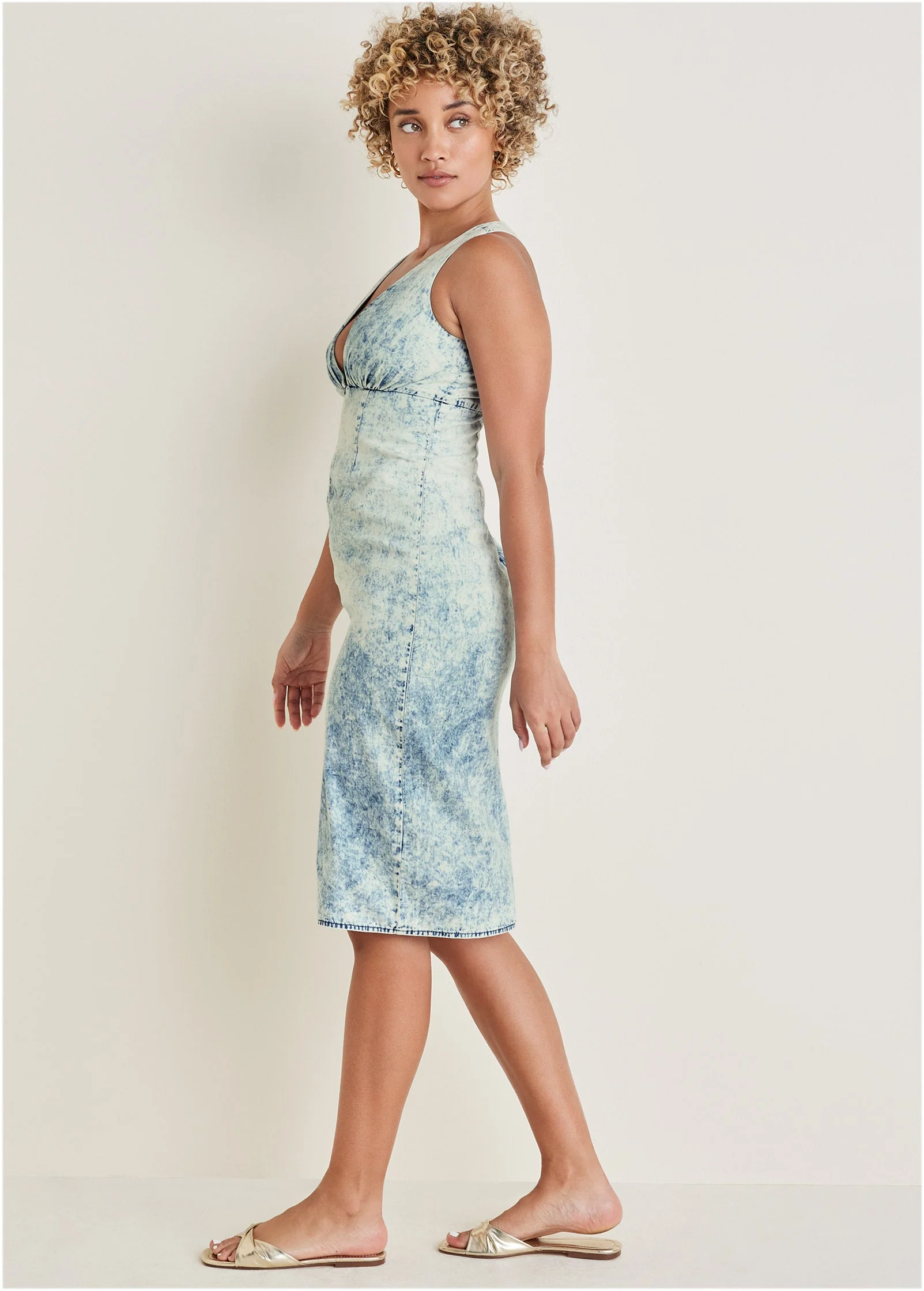 Deep-V Dress - Acid Wash - Image 3