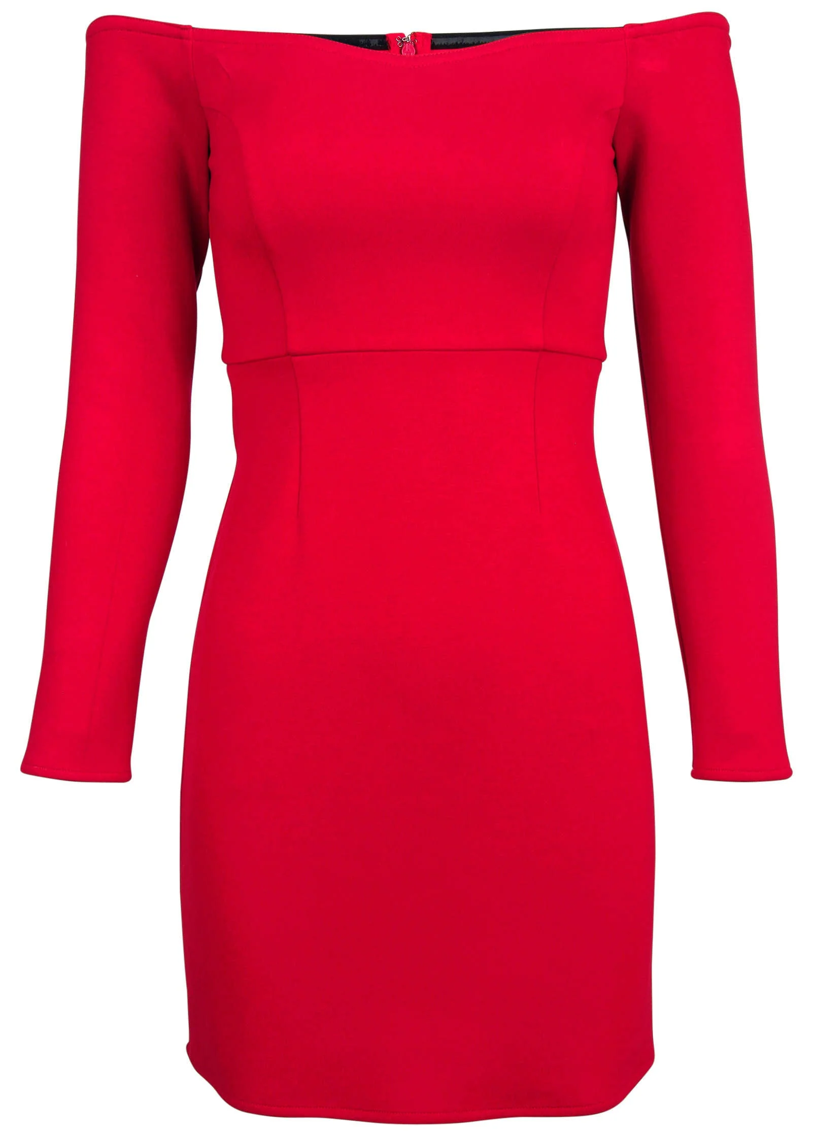 Off-The-Shoulder Mini Dress - Equestrian Red - Image 4