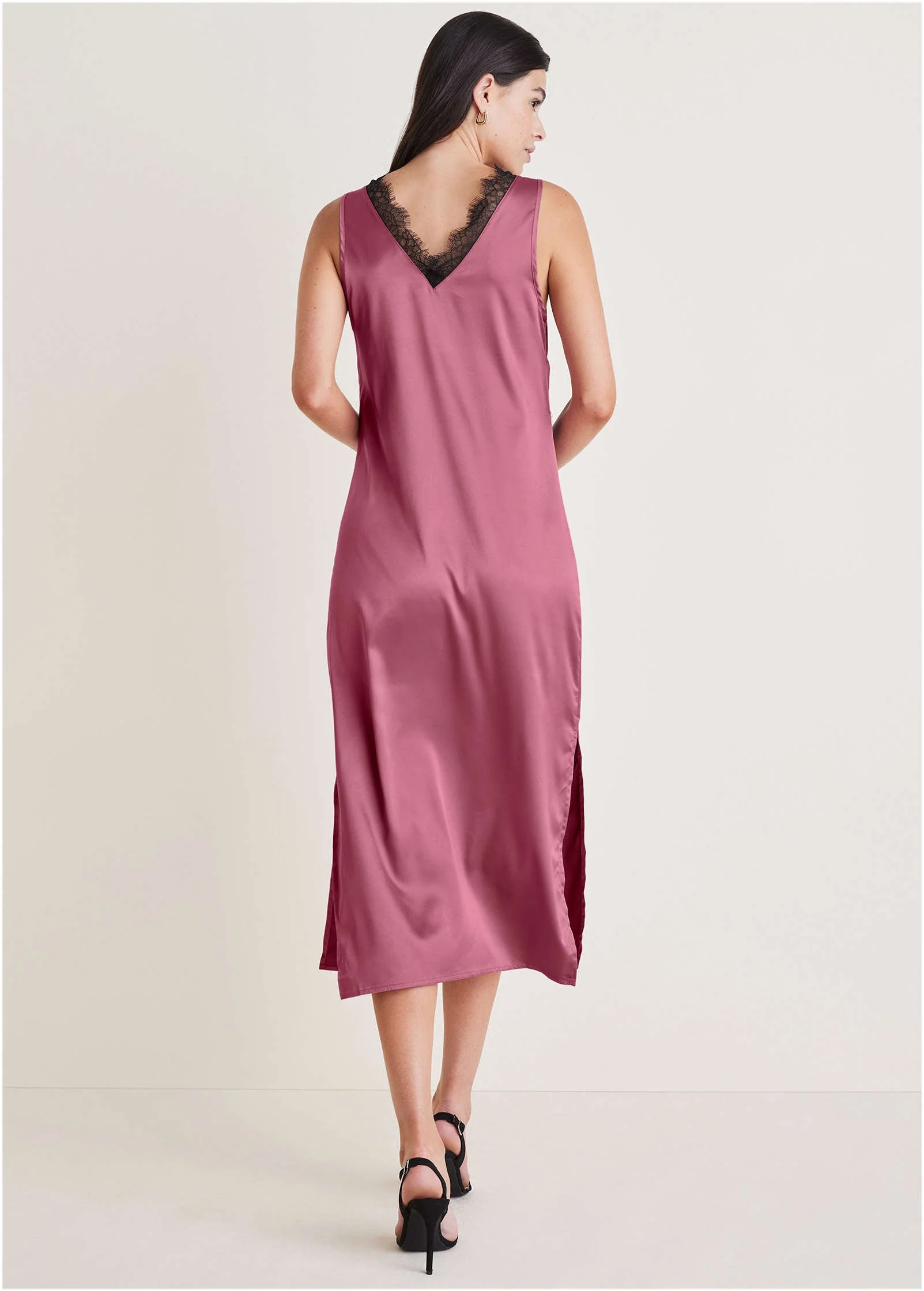 Lace Trim Midi Dress - Heather Rose - Image 2