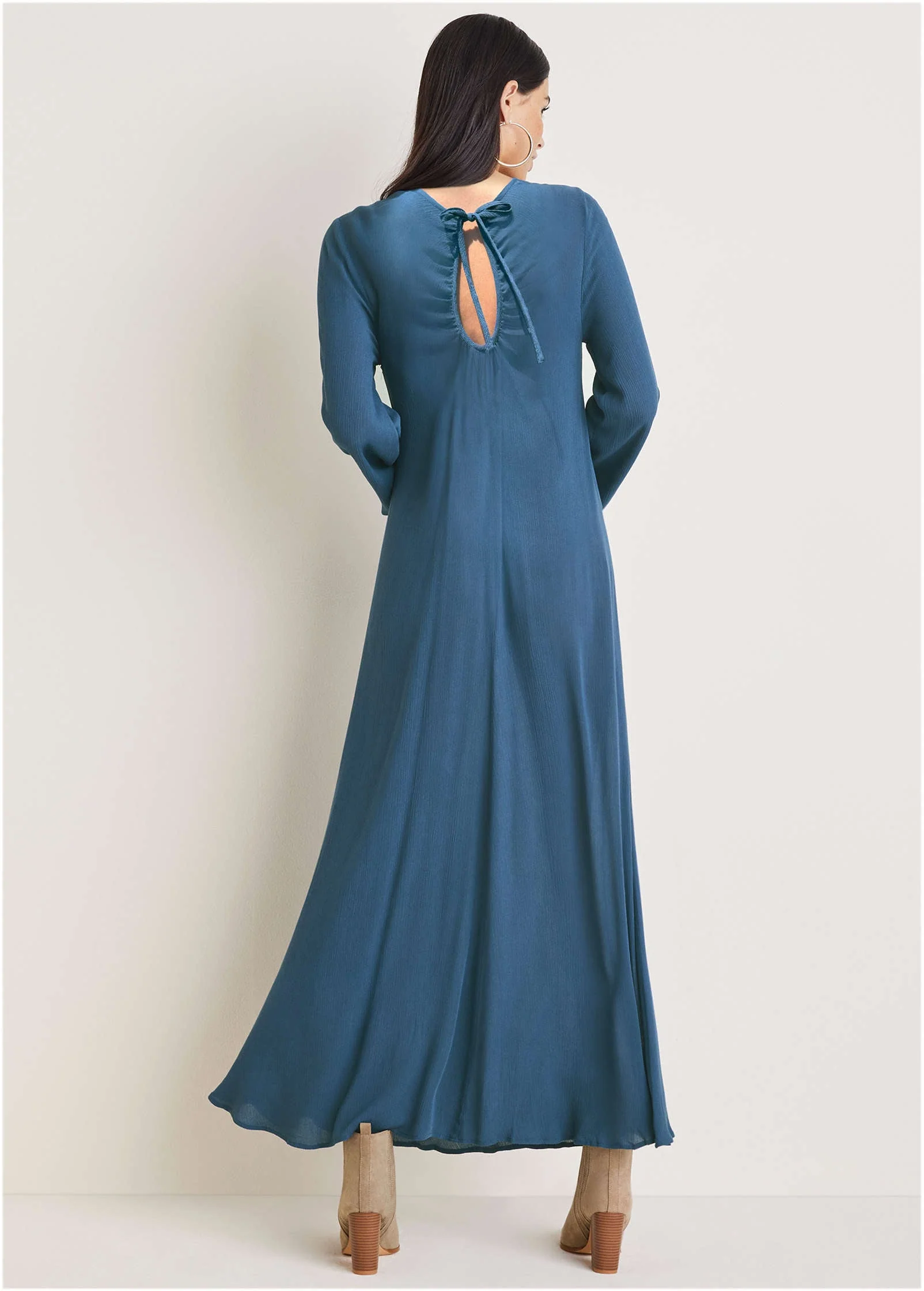 Keyhole Maxi Dress - Ensign Blue - Image 2
