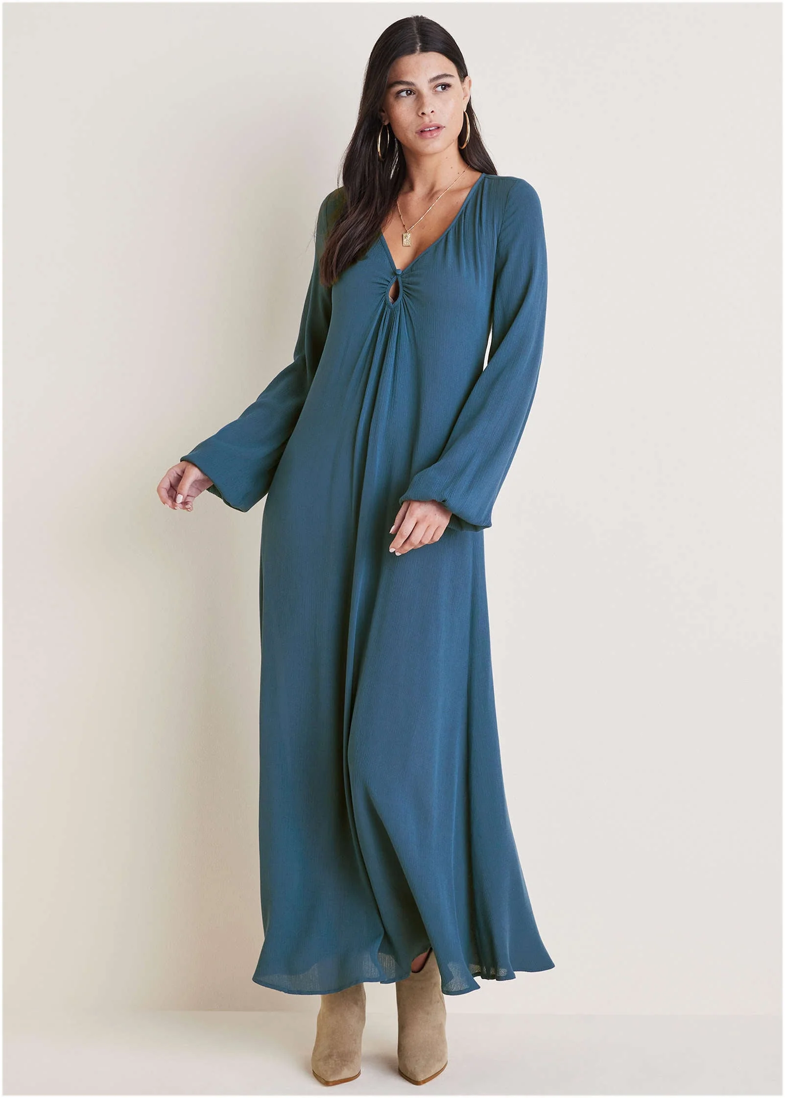 Keyhole Maxi Dress - Ensign Blue - Image 4