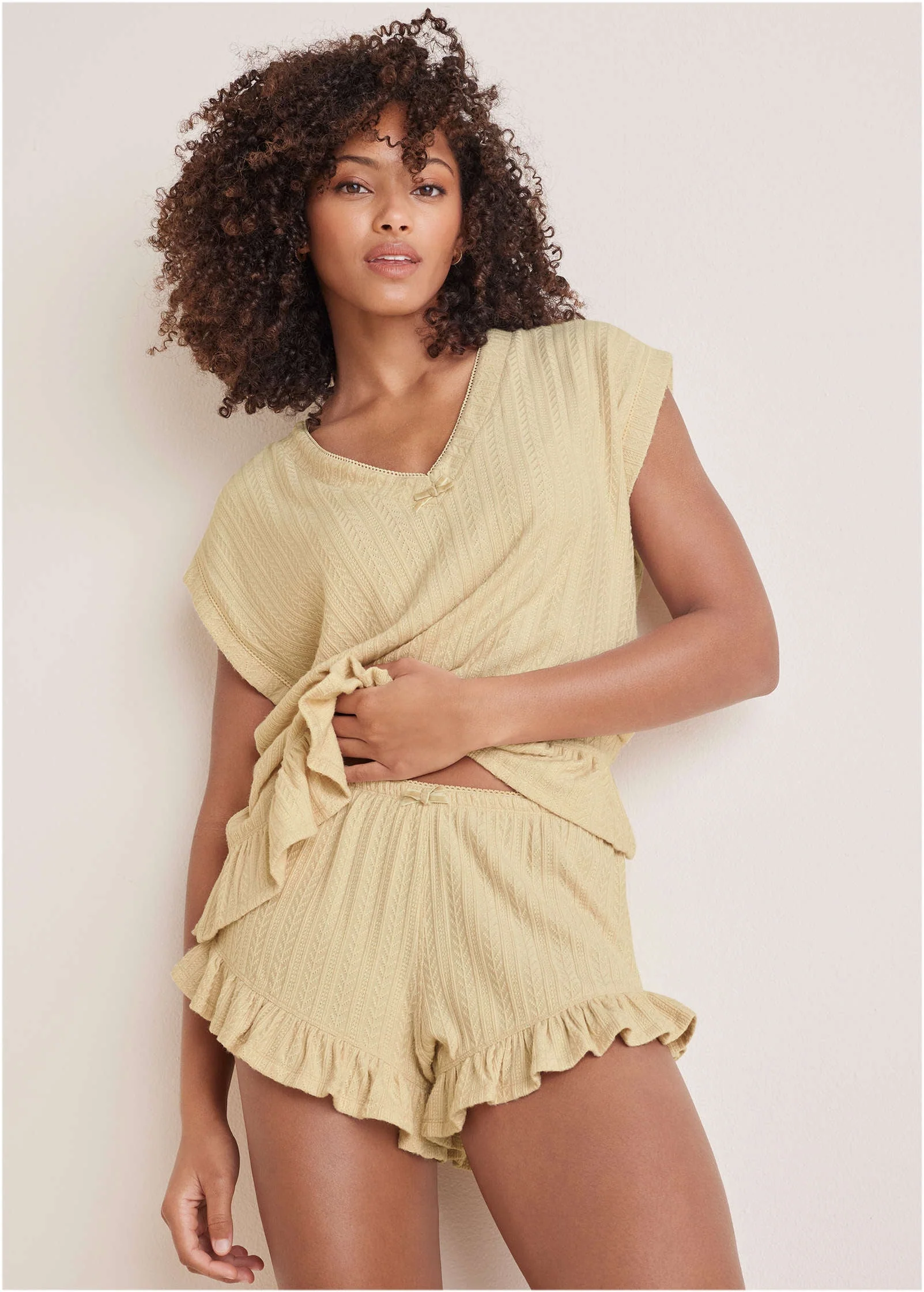 Brunch Knit Short - Macadamia
