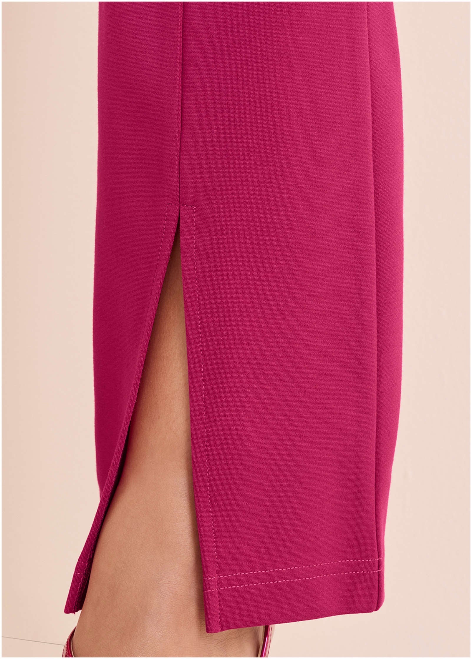 Front Slit Wide Leg Pant - Granita - Image 6