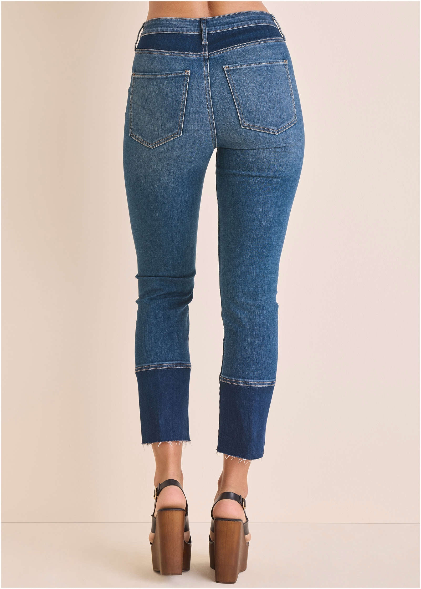 Audrey Straight Leg Jean - Medium & Dark Wash - Image 3
