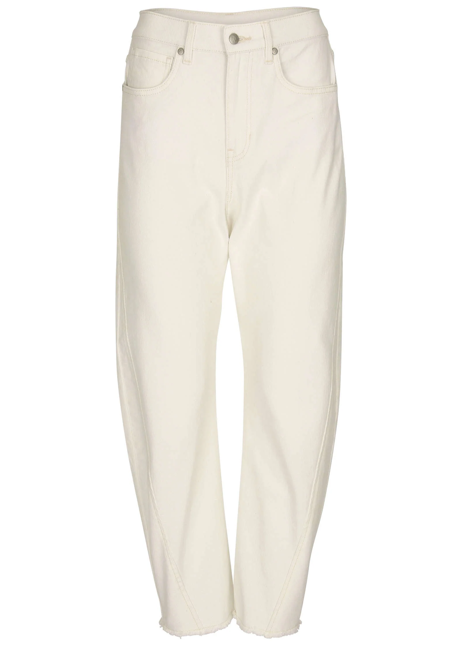 Barrel Leg Jean - Off White - Image 5