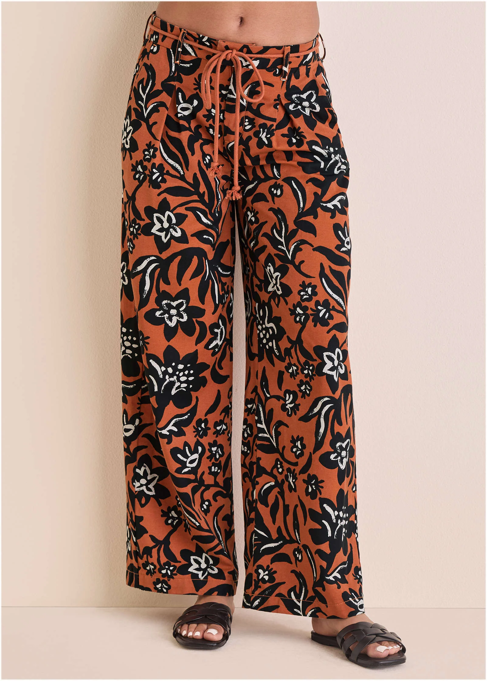 Chino Wide Leg Pant - Painterly Floral - Image 3