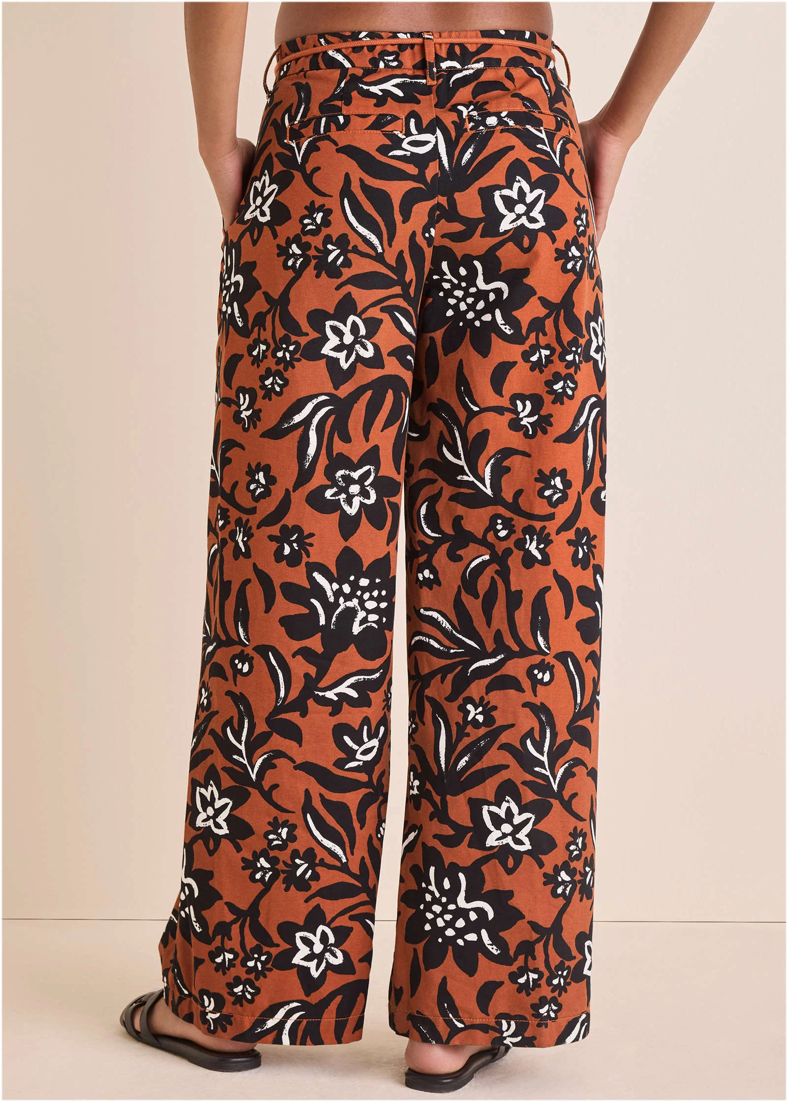 Chino Wide Leg Pant - Painterly Floral - Image 4