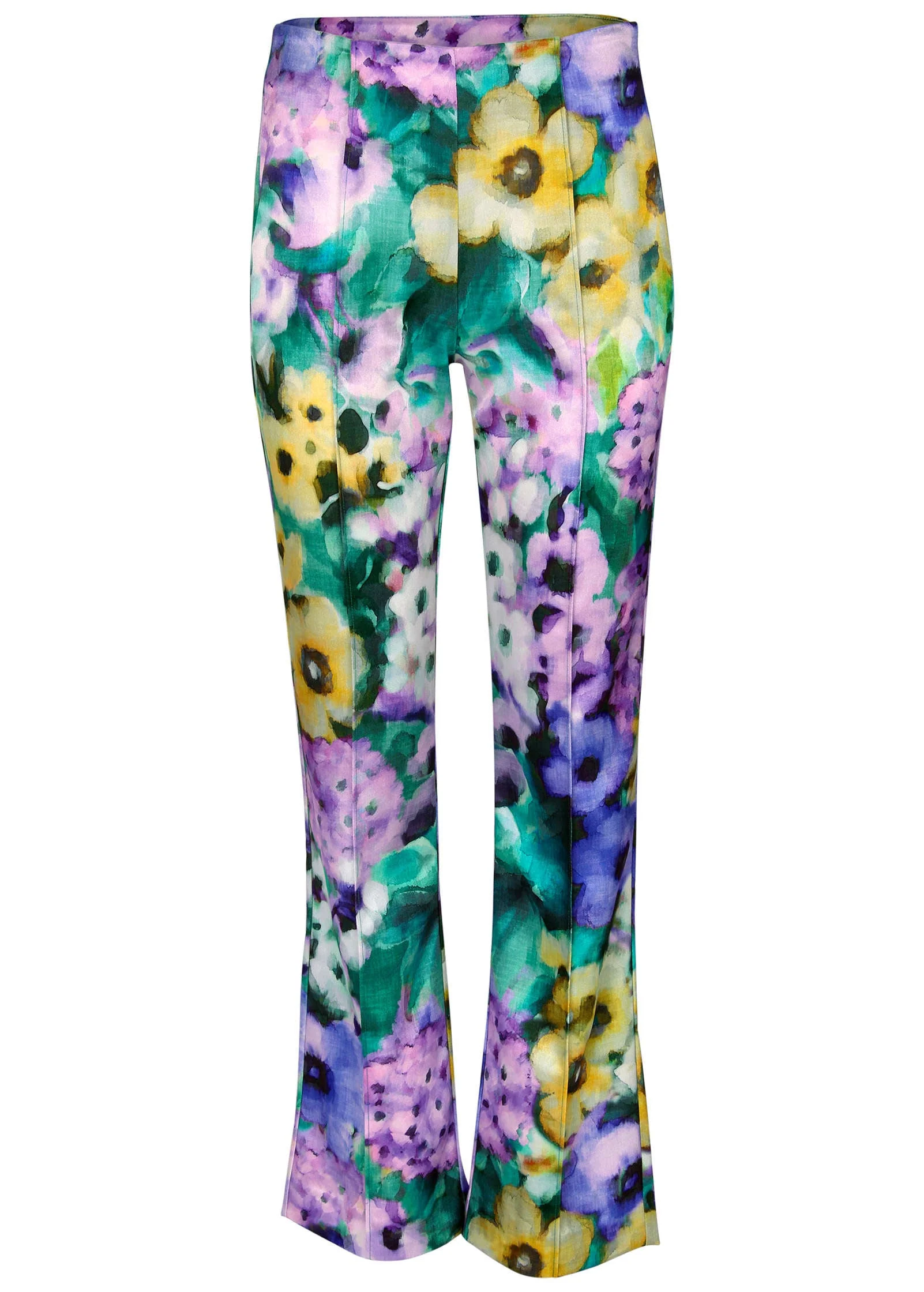 Satin Flare Pant - Monet's Garden - Image 5