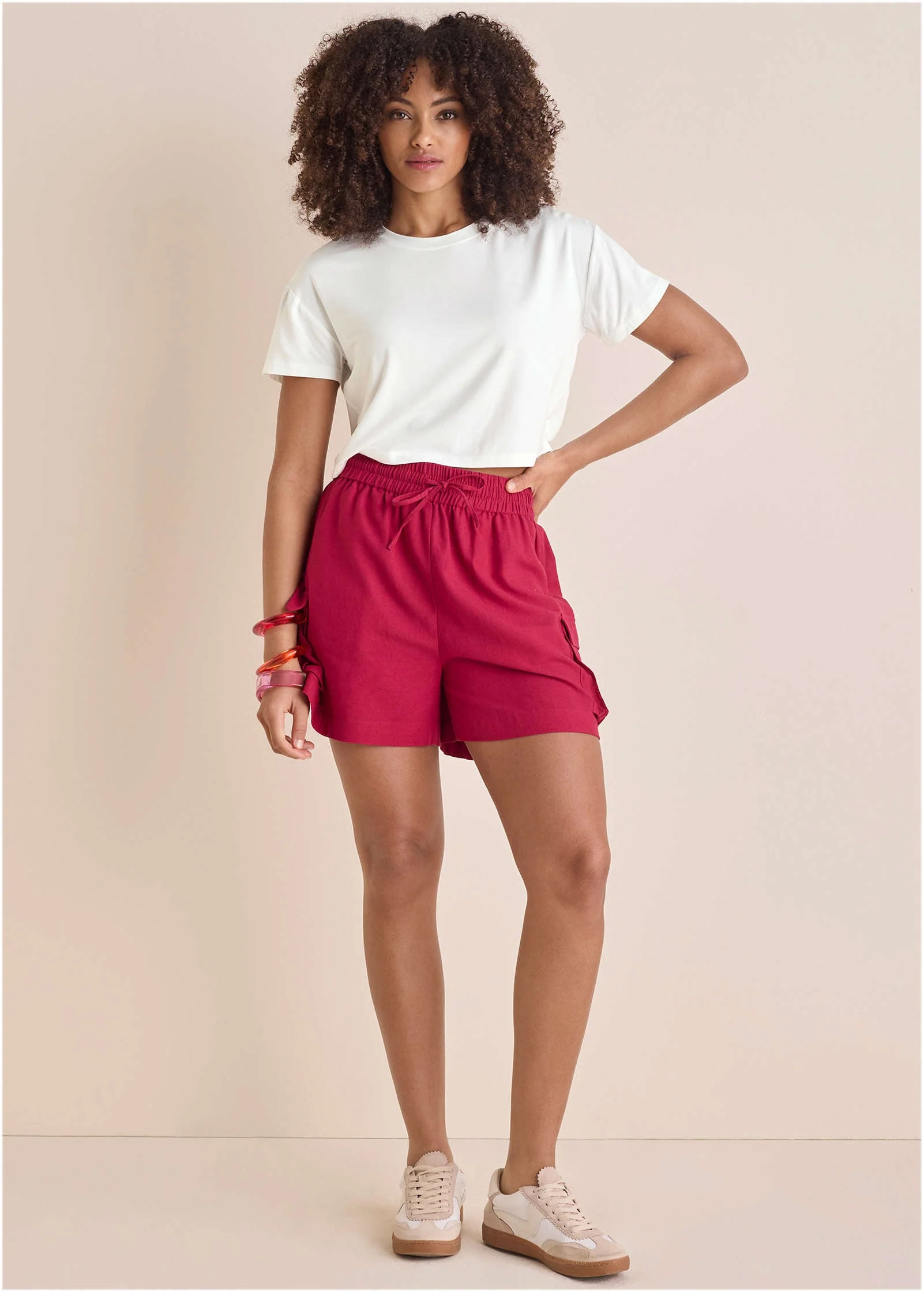 Linen Cargo Short  - Granita - Image 2