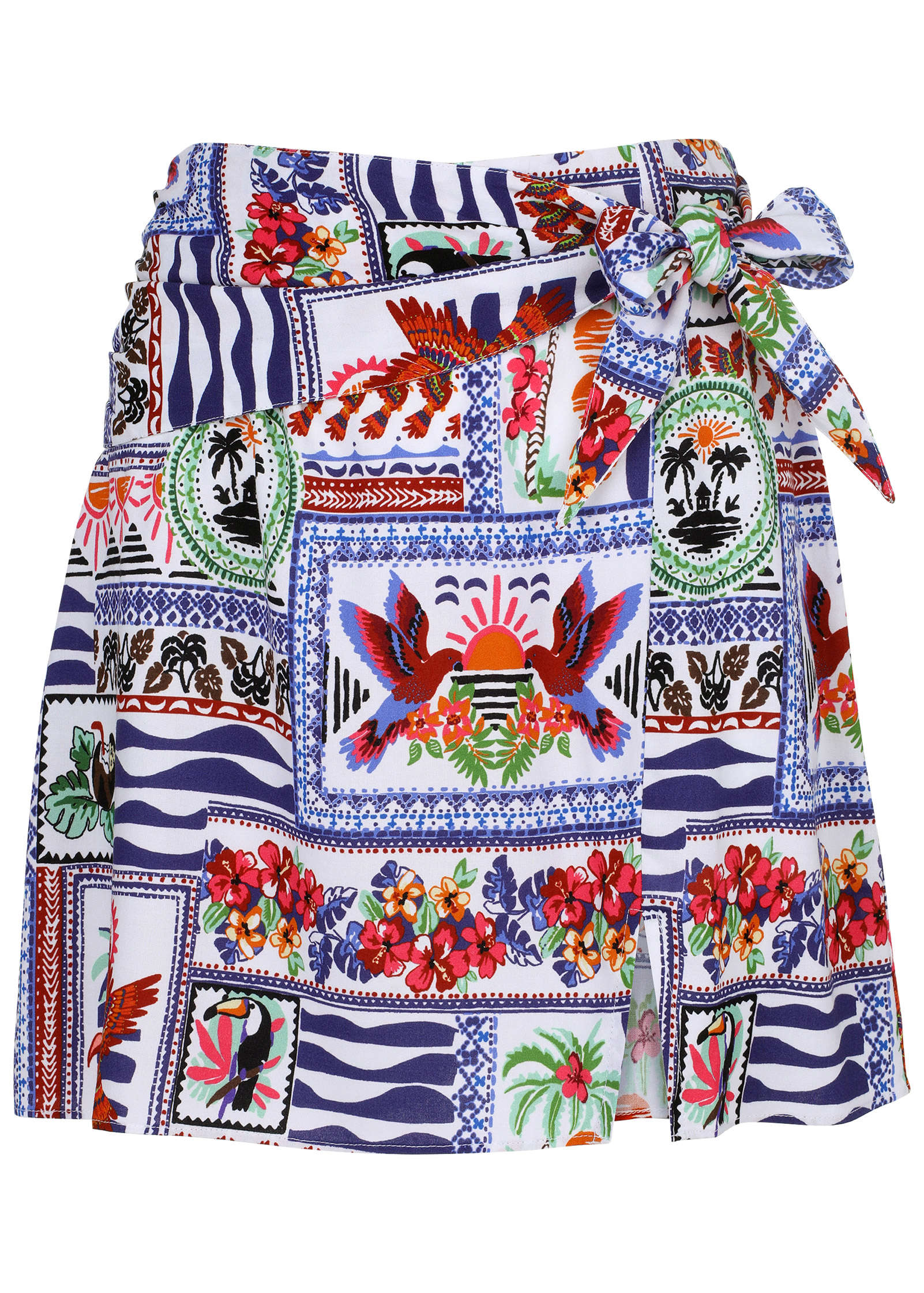 Side Slit Mini Skirt - Postcard Vacay - Image 7