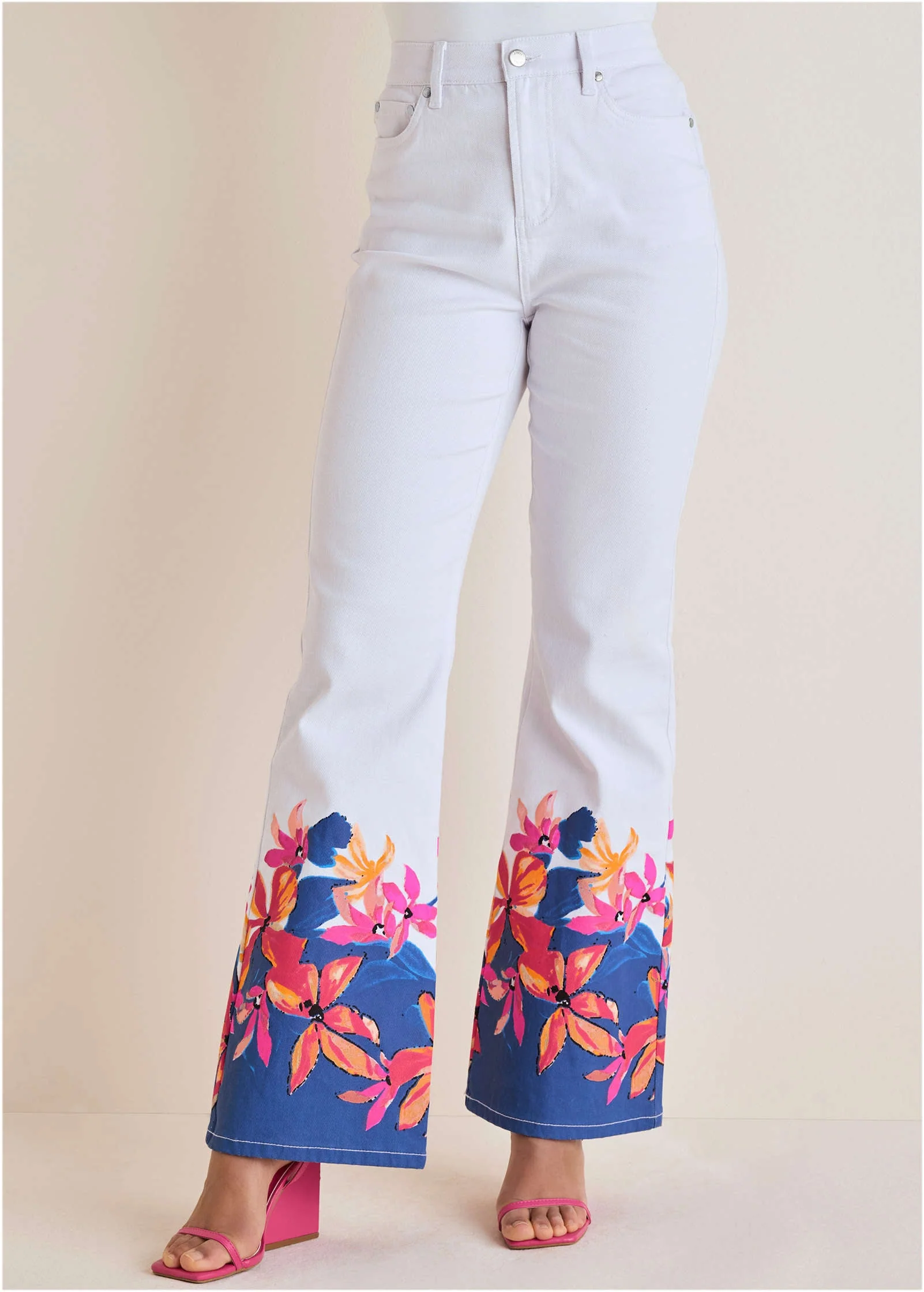 Flower Printed Modern Flare - Flower Wave - Image 2