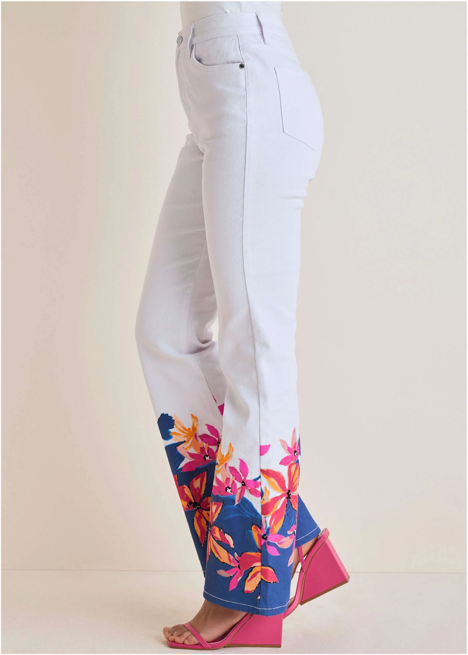 Flower Printed Modern Flare - Flower Wave - Image 4