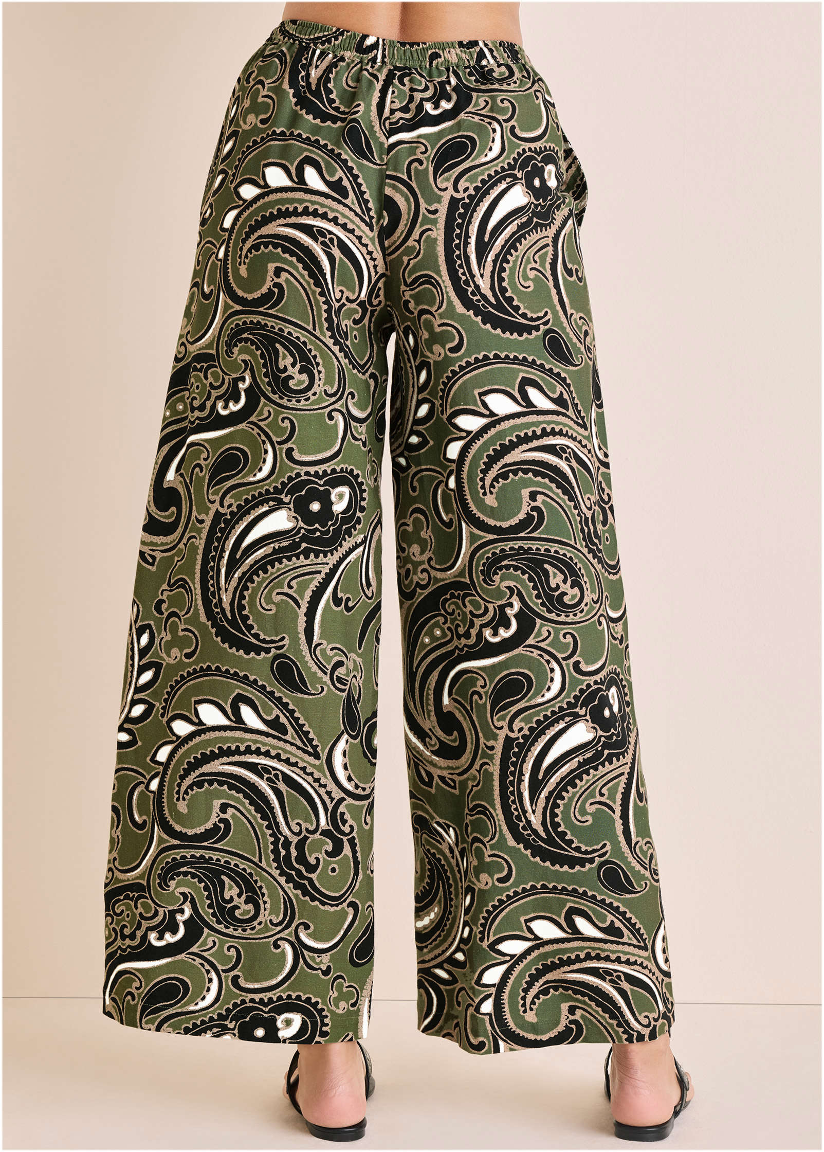 Linen Wide Leg Pant - Large Splendid Paisley - Image 2