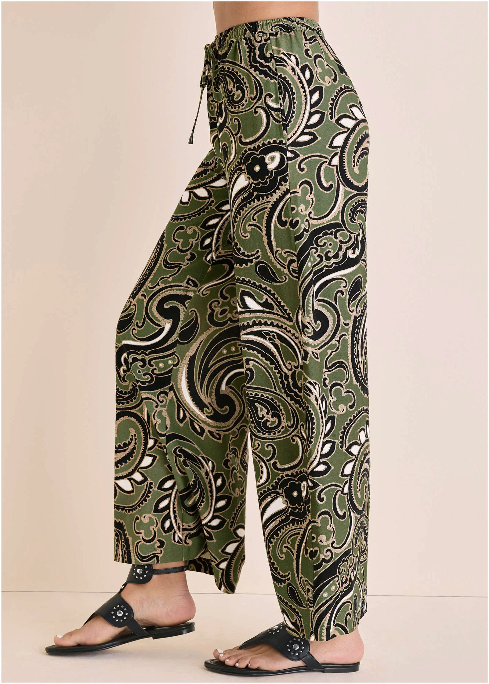 Linen Wide Leg Pant - Large Splendid Paisley - Image 3