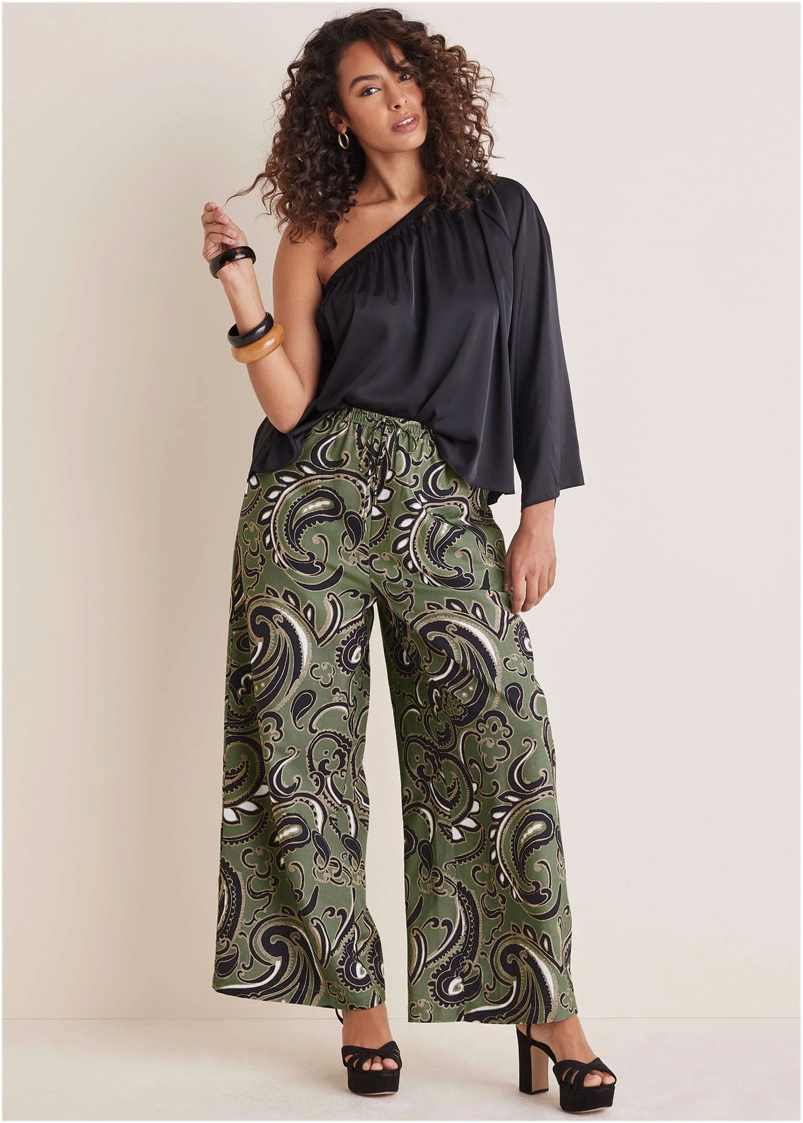 Linen Wide Leg Pant - Large Splendid Paisley - Image 5