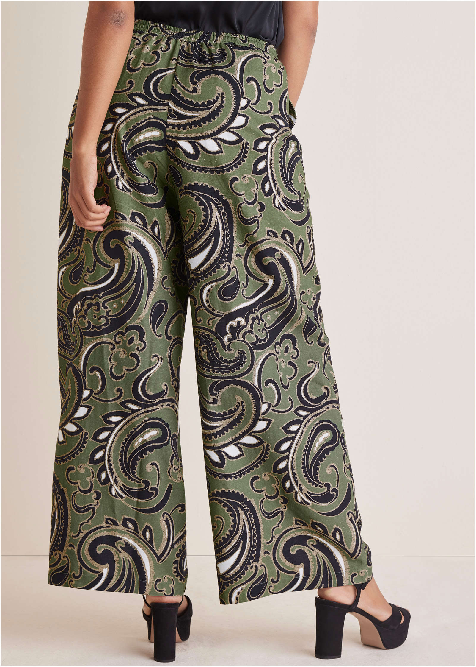 Linen Wide Leg Pant - Large Splendid Paisley - Image 7